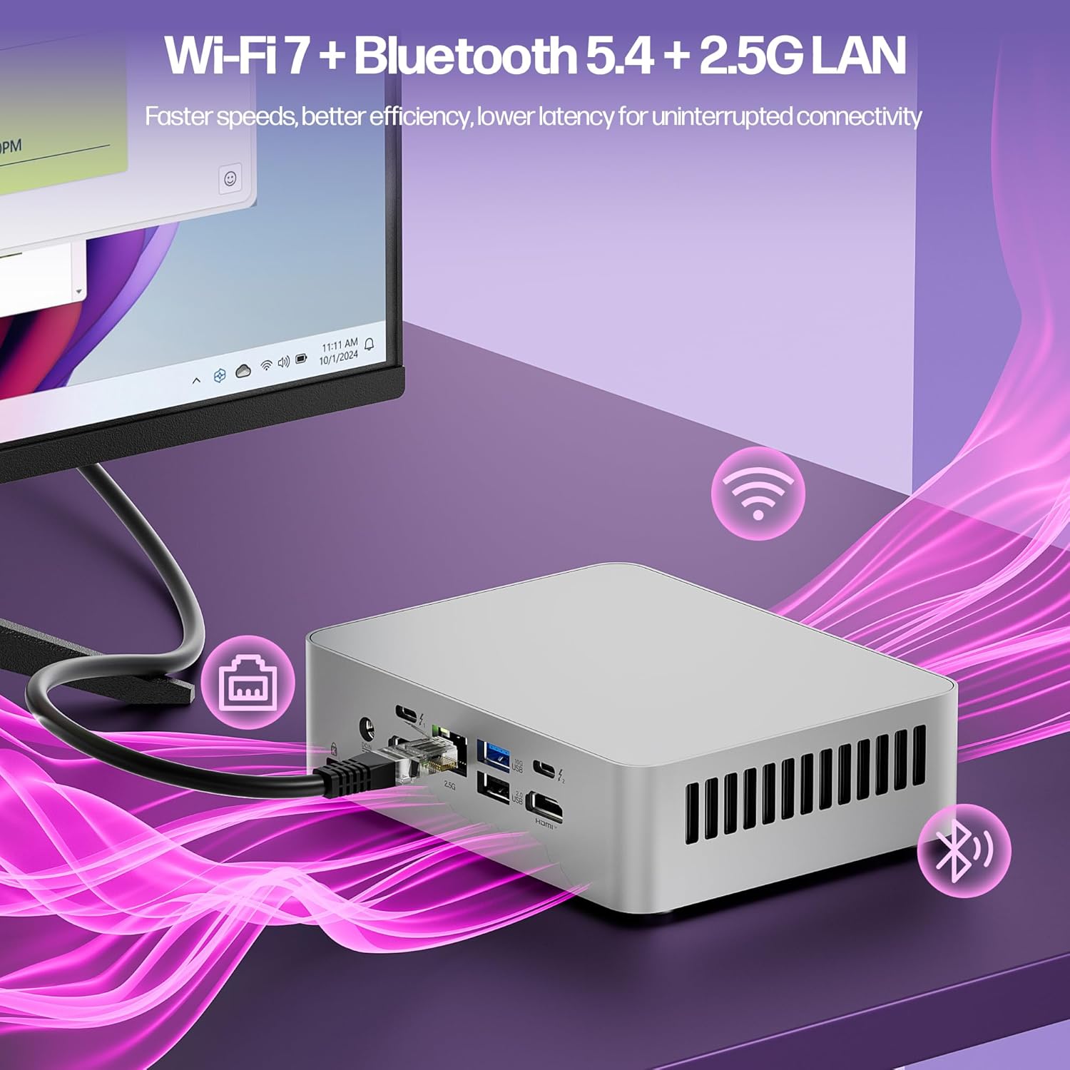 ASUS NUC 15 Pro+ Mini Desktop PC, Intel Series 2 Core Ultra 5 225H (14C/14T, Up to 4.9GHz), 16GB DDR5 RAM, 512GB PCIe SSD, Arc 130T GPU, Win 11 Pro, Thunderbolt 4, WiFi 7, BT 5.4, 8K/Quad 4K HDR