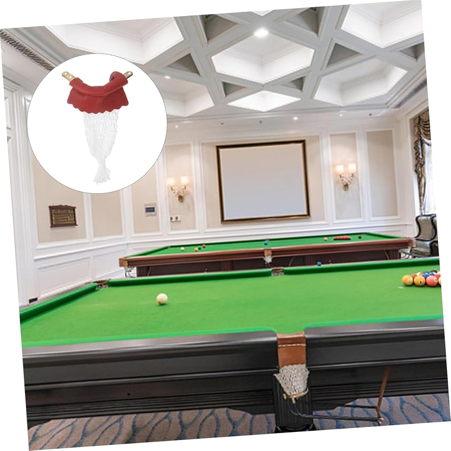 Snooker Pocket Nets Accessories, 6pcs Pool Table Drop Pockets, Pool Table Replacement Pockets, Snooker Table Pockets Leather, for Enhanced Gameplay and Easy Installation.