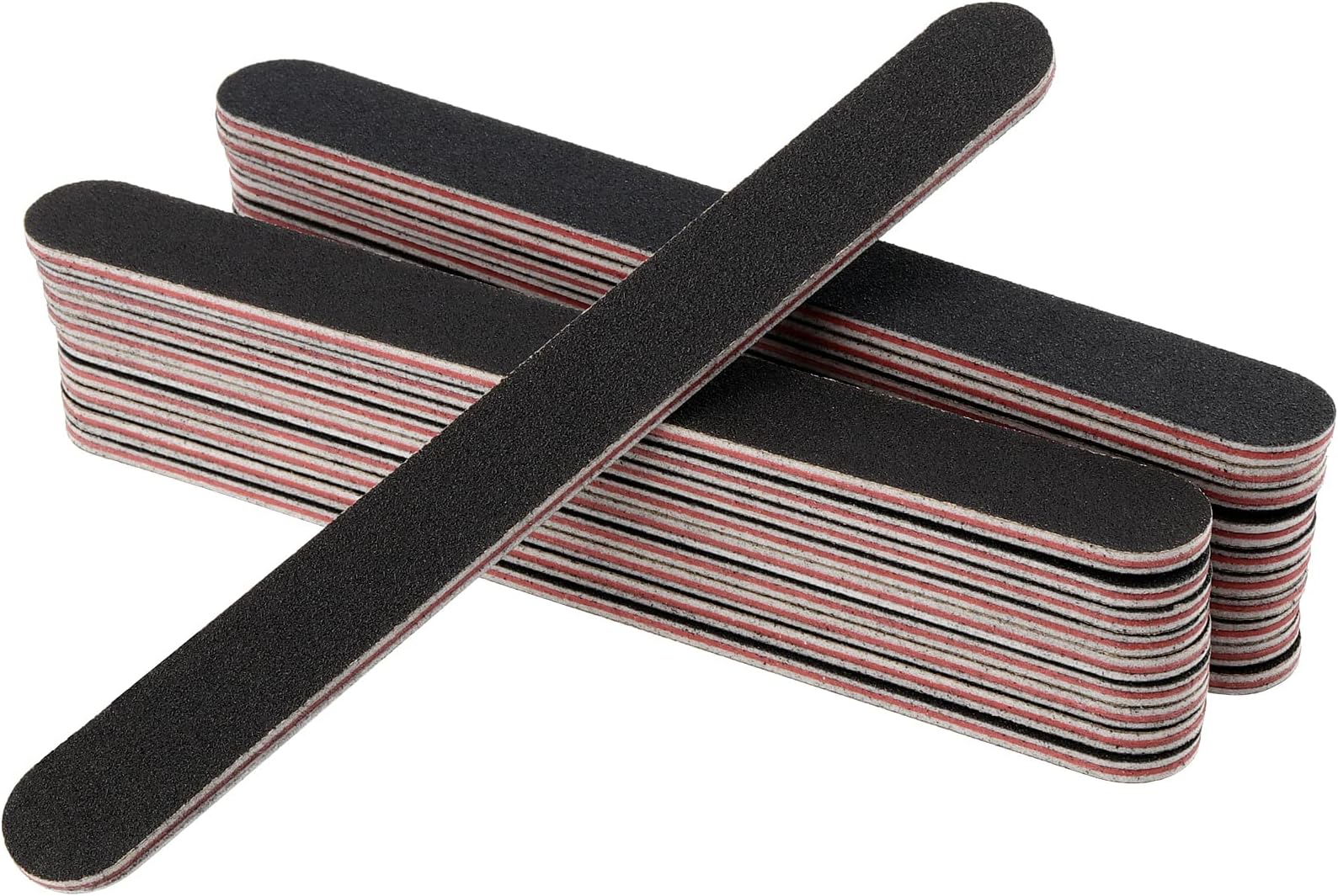 MANCHAP 20 PCS 100/180 Grit Nail Files, Double Sided Emery Boards, Black Nail Buffering Files Professional Manicure Tools Nail Shiner Block Tools for Nails, Art Care, Salon Pedicure Tool