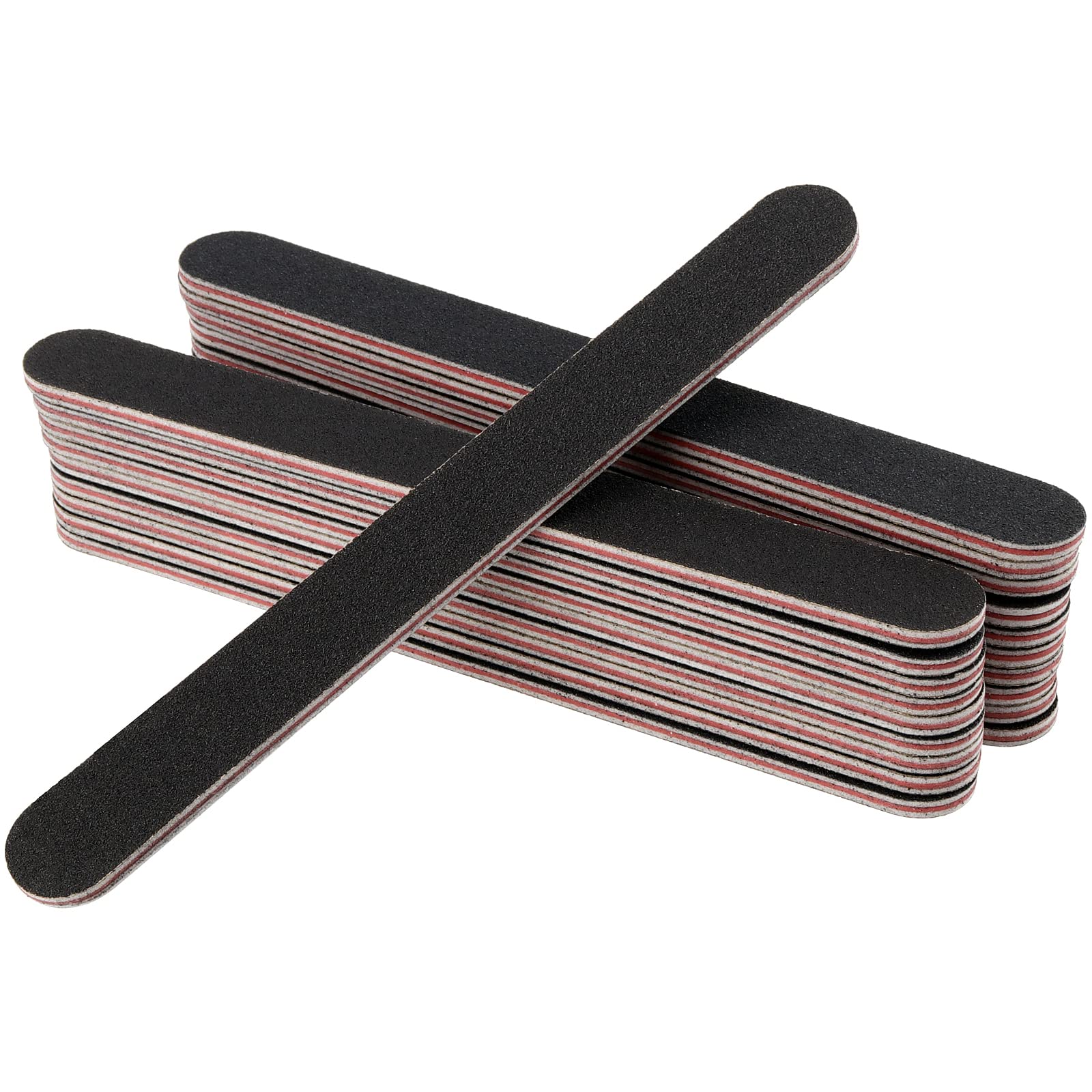 MANCHAP 20 PCS 100/180 Grit Nail Files, Double Sided Emery Boards, Black Nail Buffering Files Professional Manicure Tools Nail Shiner Block Tools for Nails, Art Care, Salon Pedicure Tool