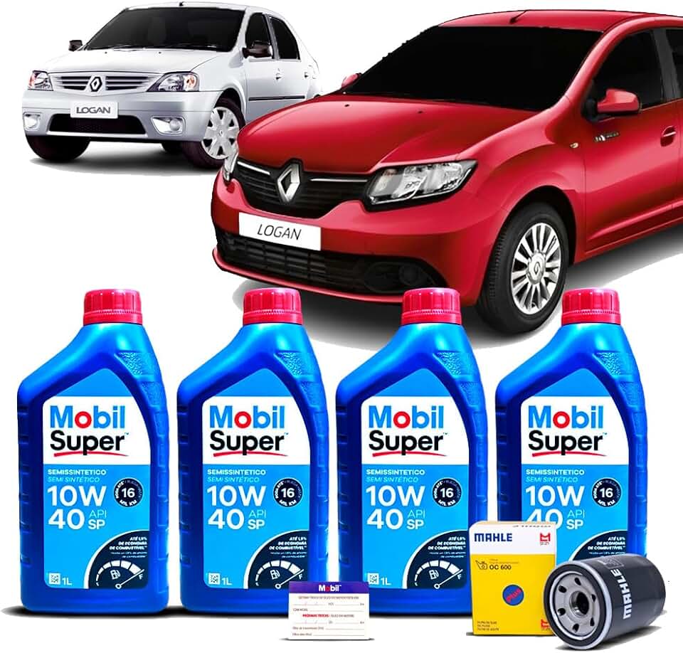 Kit Troca de Oleo 10w40 e Filtro Logan 1.0 16v 2007 a 2016