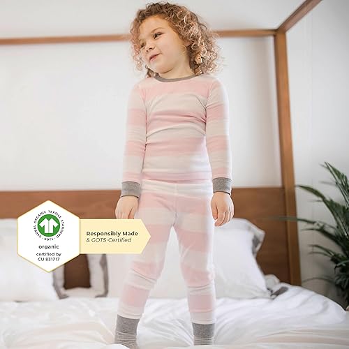 Miniatura 9 de Burt's Bees Baby Pijama para niña, 2 piezas, camiseta de manga larga y pantalones de algodón orgánico