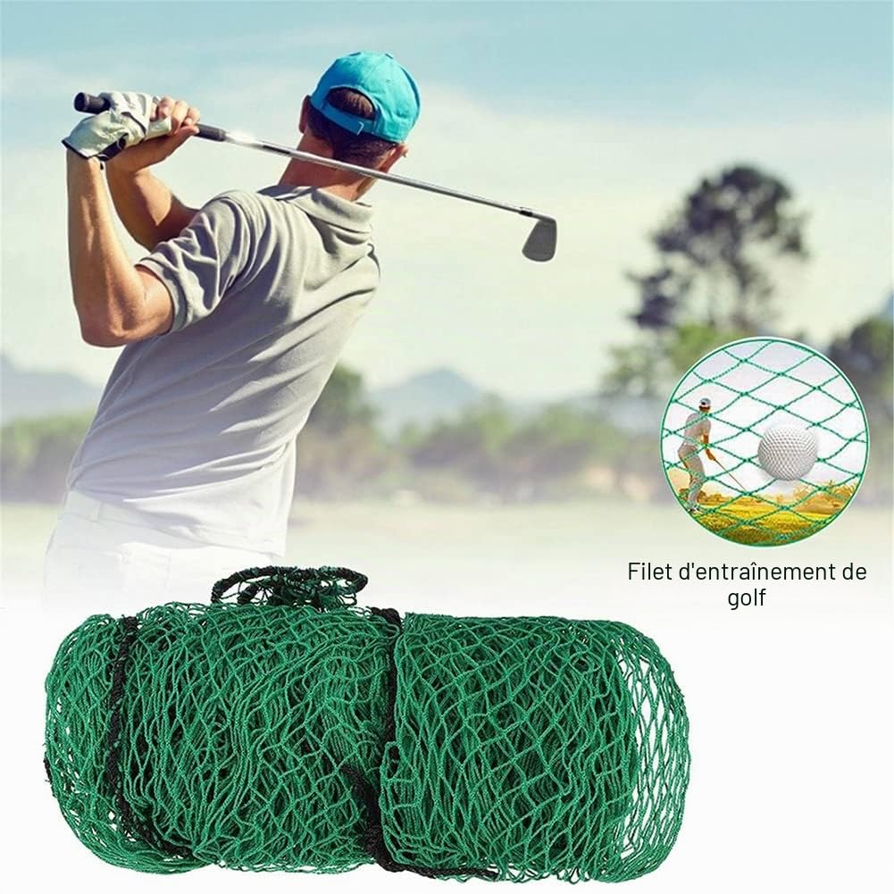 Filet d'entraînement de Golf Robuste avec Bord en Corde - 3 x