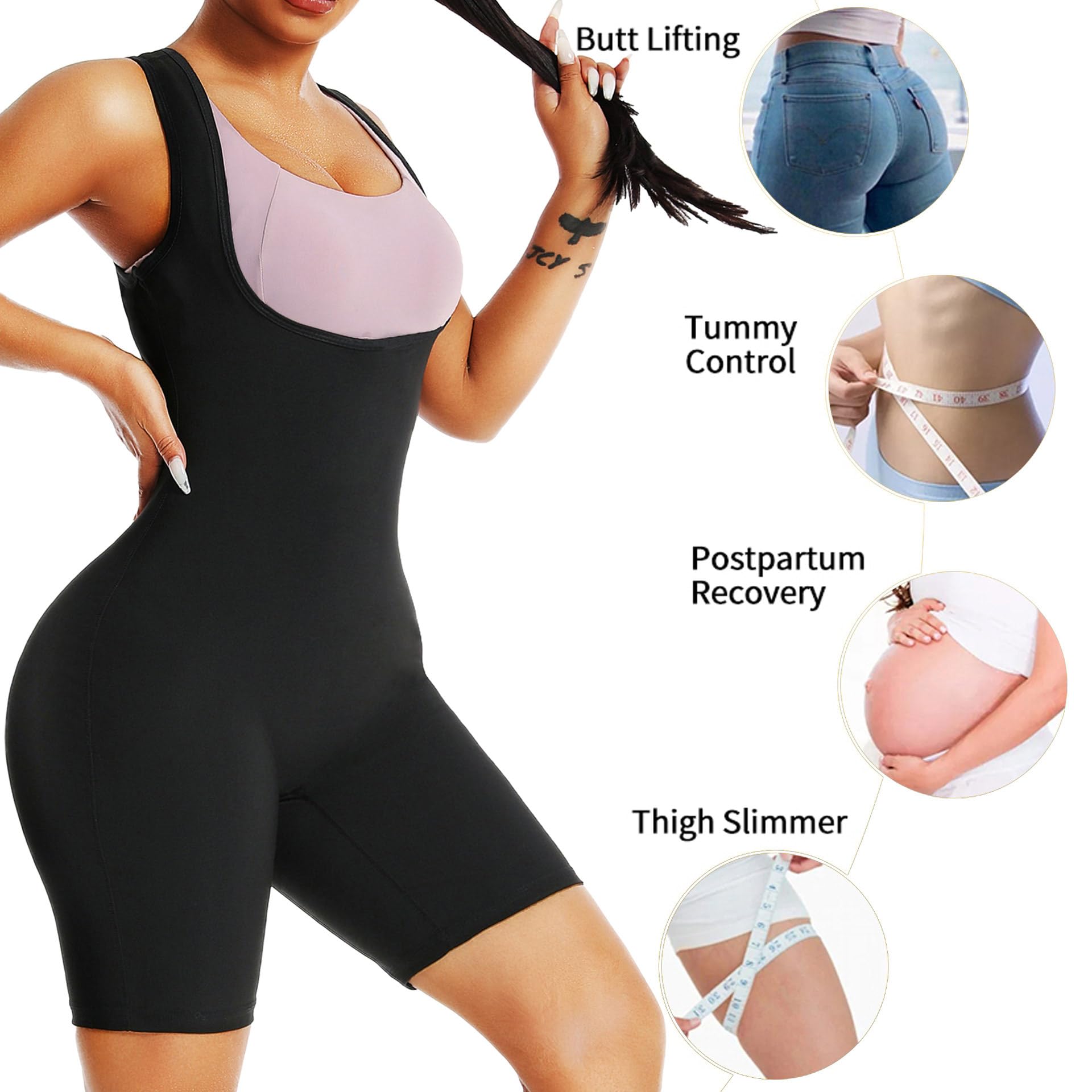 Tute Dimagranti Donna, Fitness Sudorazione Body Shaper, Tuta per Sudare, Tuta Sauna Dimagrante Donna Effetto Sauna per Palestra Esercizio Cardio Jogging Running