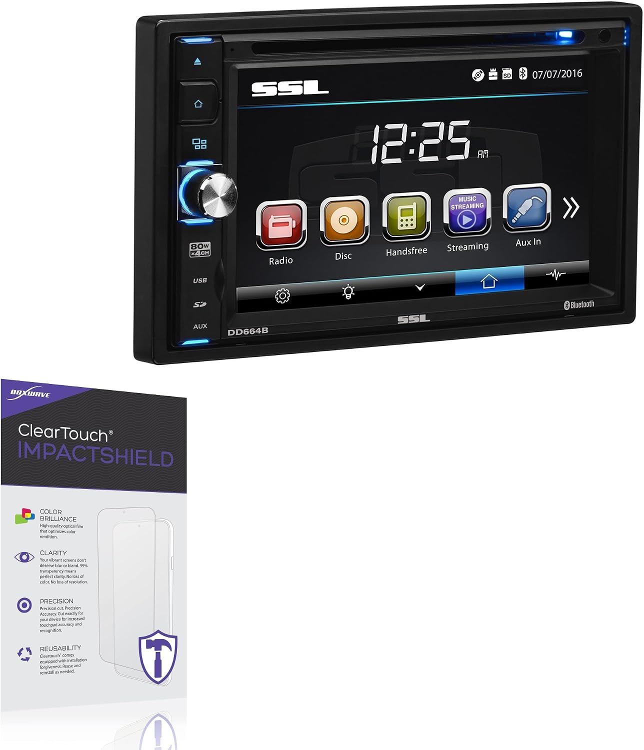 BoxWave Screen Protector Compatible With Soundstorm DD664B - ClearTouch ImpactShield (2-Pack), Impenetrable Screen Protector Flexible Film