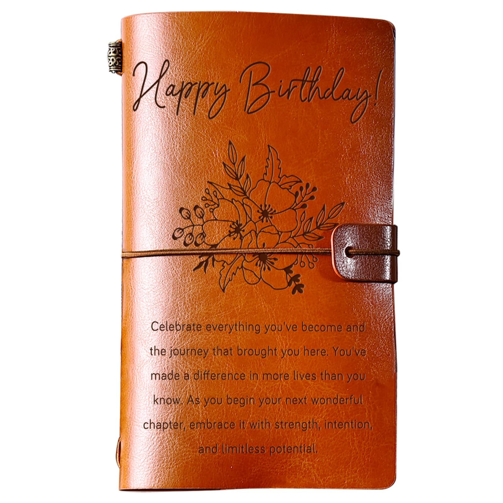 PRSTENLY Birthday Gifts for Women Her, 140 Page Refillable Leather Journal