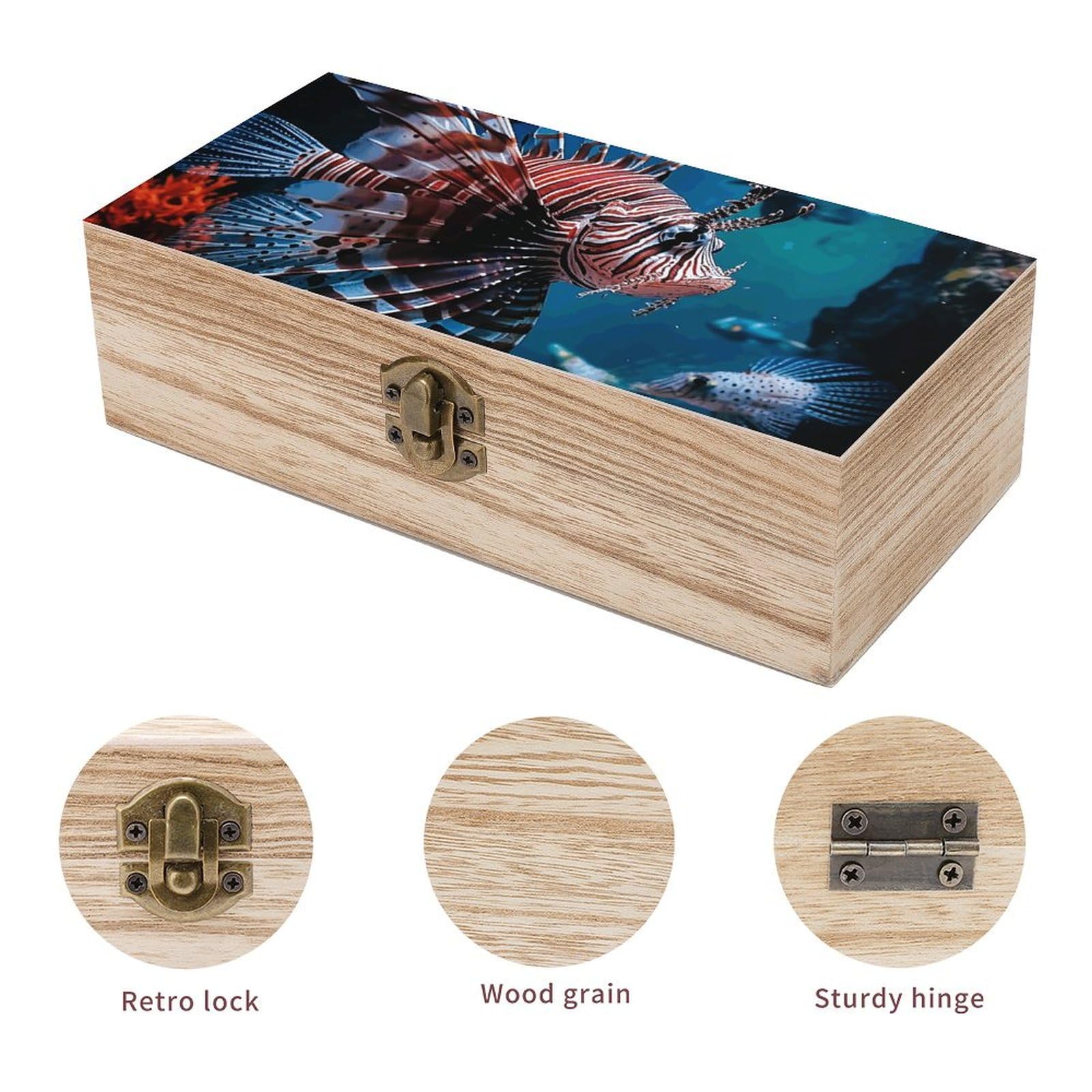 amazon fish box Amazon.com: Wooden Storage Box Large Wooden Keepsake Box Fish in Fish Tank  Jewelry Box with Lid And Front Clasp Office Desk Organizer Bins Wood Gift  Box Decorative Wood Box for Crafts :
