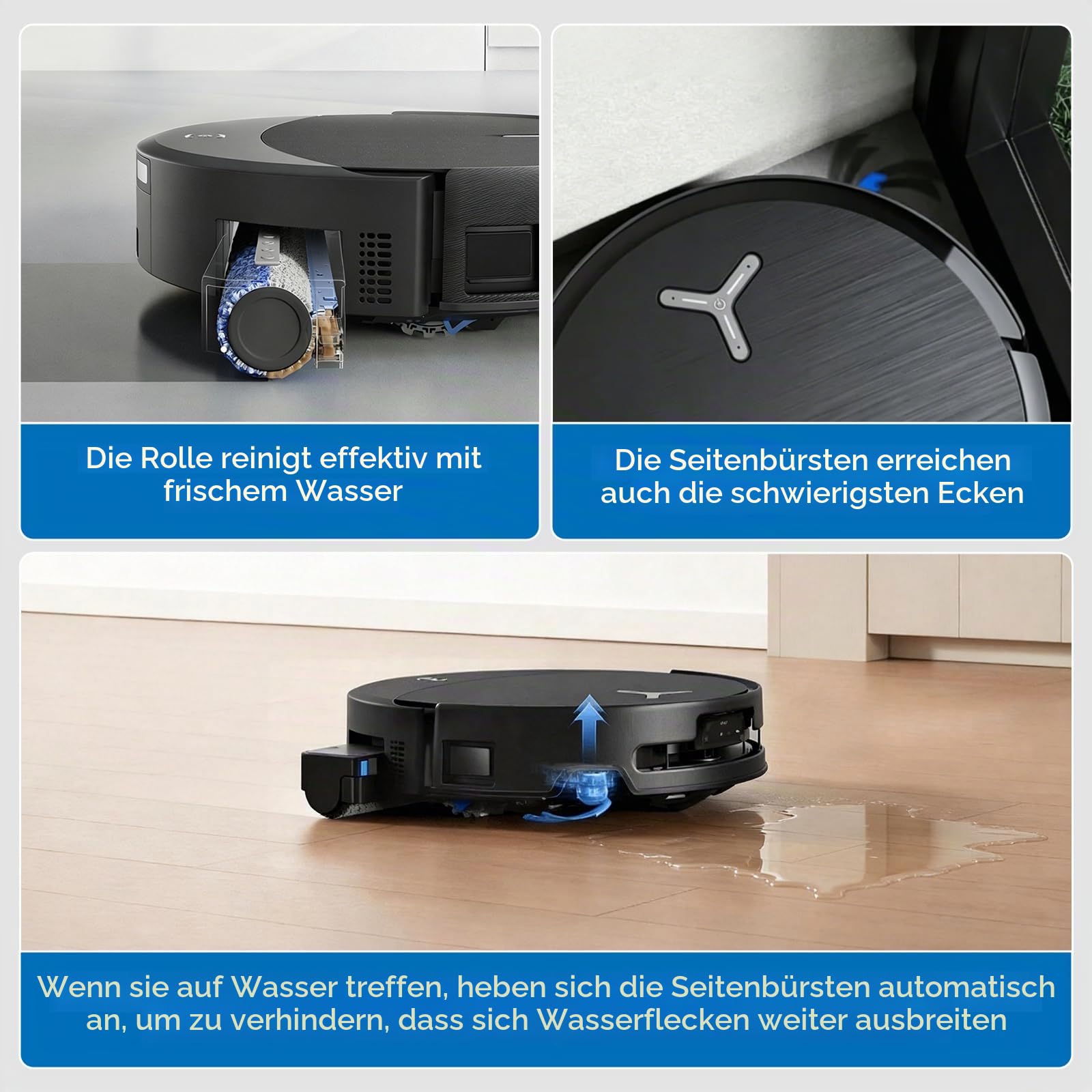 X12 OmniCyclone Zubehör für ECOVACS DEEBOT X12 OmniCyclone/X12/T90 Pro Omni | 20-Teiliges X12 Pro Omni Saugroboter Ersatzteile:2 Hauptbürsten,6 Seitenbürsten,6 Filter,4 Wischwalzen