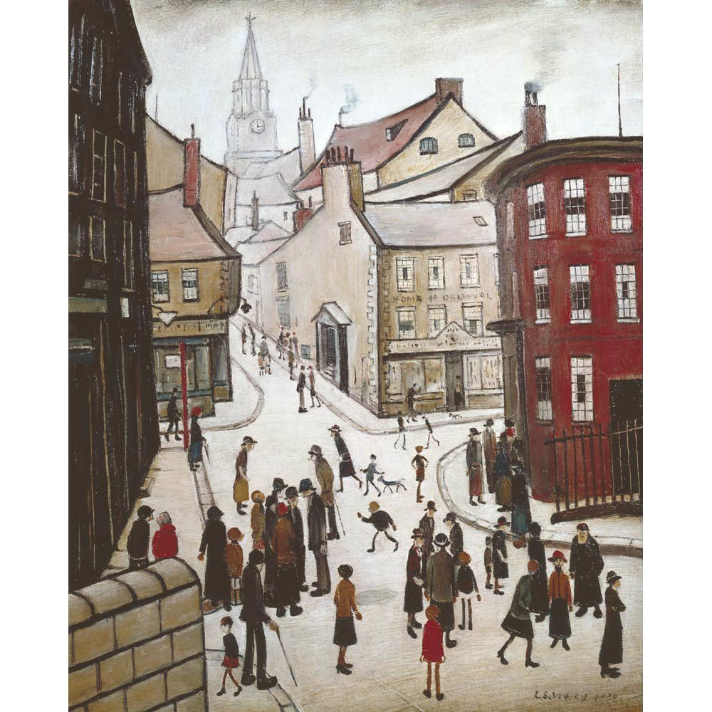 The Medici Society LimitedL S Lowry Art Print - Berwick upon Tweed (Paper type: 255gsm Satin art paper, Image size: 408mm x 505mm (16" x 20"))