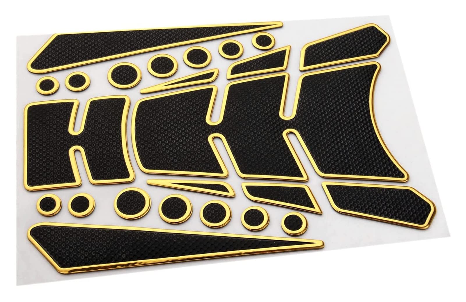 Paraserbatoio moto, Decalcomania del cuscino del serbatoio del serbatoio del carburante del gas 3D Compatible with Hon-da Ya-maha SU-ZUKI Kawasaki Golden Golden