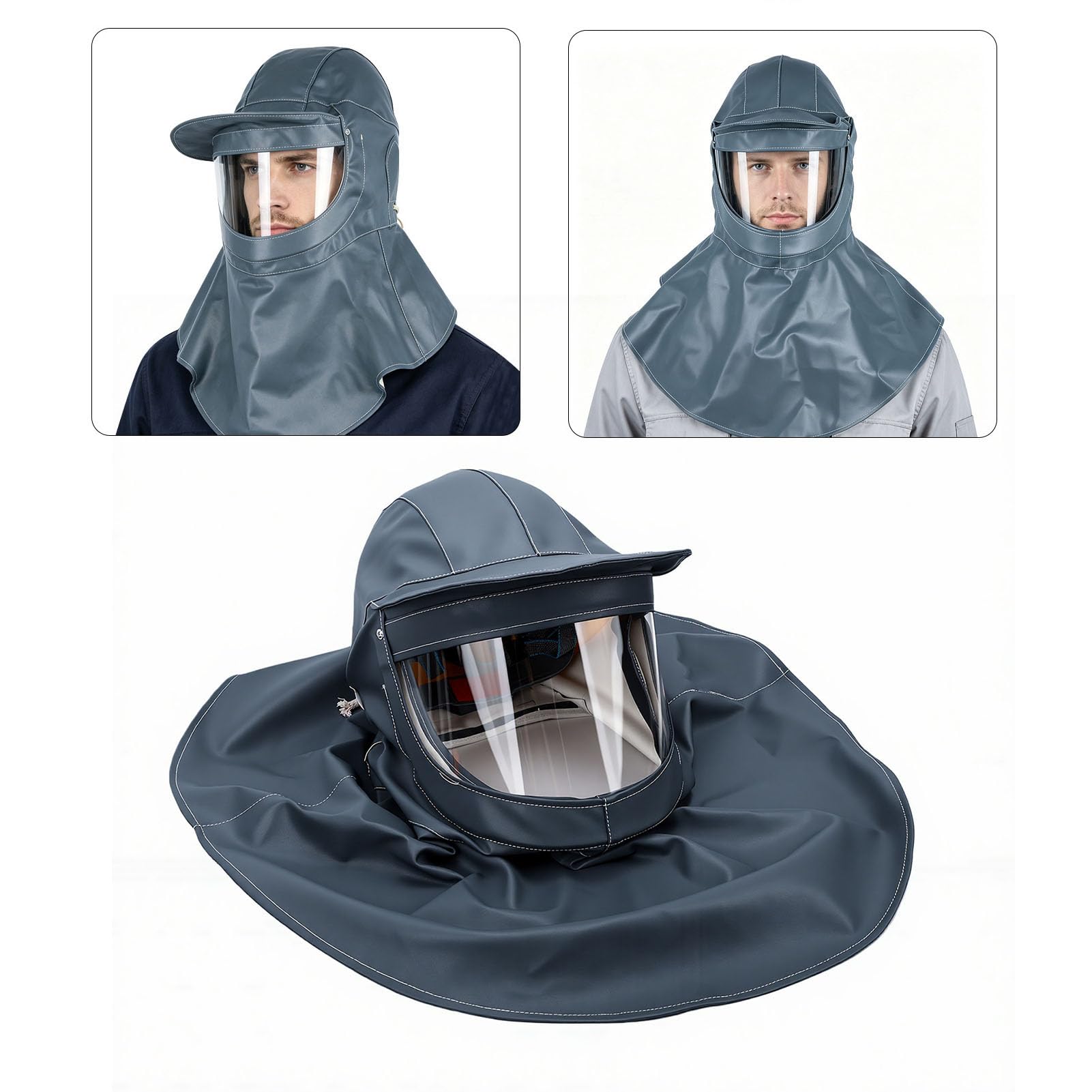 Casque de Sablage avec Lentille Double Couche, Protection Contre
