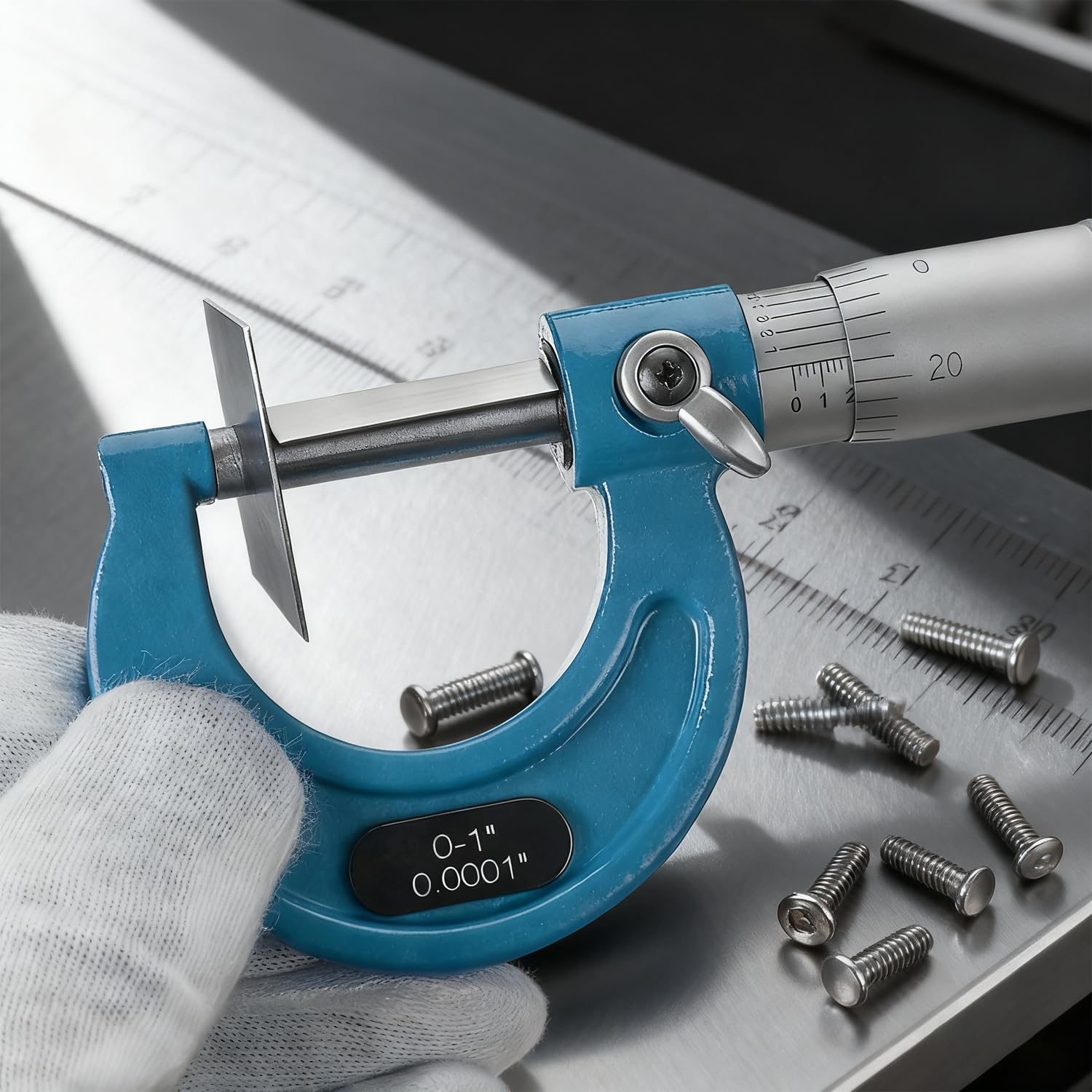 Juego de 3 Micrómetros de Exteriores 0-25mm/25-50mm/50-75mm, Alta Precisión ±0.01mm con Estuche de Almacenaje, Micrometro de Mediciones Precisas
