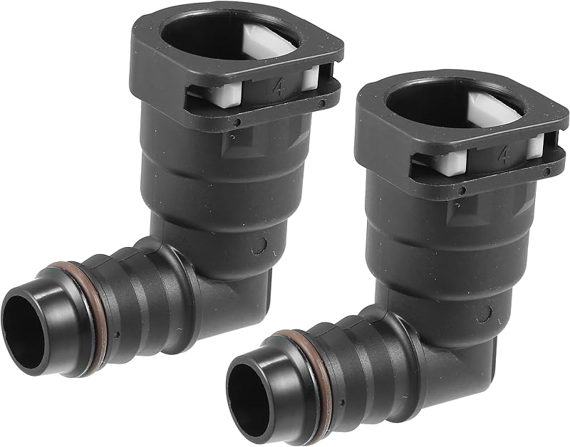 Conector rápido de linha de combustível X AUTOHAUX 90° com espigão para tubos de nylon de 5/8 e 9/16 – 2 unidades