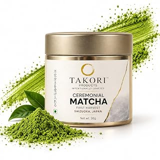 Takori Matcha | Ceremonial Shizouka, Japan Imported (Ceremonial AA) Matcha Powder (30g) | First Harvest Japanese Green Tea from Shizuoka, Japan | Stone-Ground PremiumMatcha for Lattes, Tea & Daily Rituals