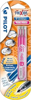 Pilot 2265002B3 - Cartucho de recarga para bolígrafo roller FriXion Point, 3 unidades, color rosa