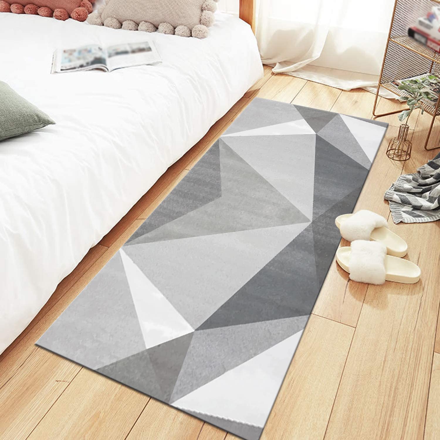 Highdi Tapis Cuisine Diatomite Absorbant Tapis de Cuisine Devant Evier Séchage Rapide, Tapis Cuisine Antidérapant Lavable Tapis de Cuisine pour Salon Couloir, Classic Nordic (45x180cm,Demi Cercle
