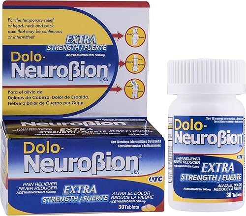 Dolo Neurobion 30 tabletas - Analgésico, reductor de fiebre, extra fuerza, Fuerte, Alivia el Dolor, Reduce la Fiebre