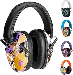 Fone Abafador de Ruídos Autismo Infantil Colorido Abafador de Som e Protetor Auditivo Para Crianças Autistas TEA Protetor Auricular - ALVATEC ATC® (PRETO, Tamanho único)