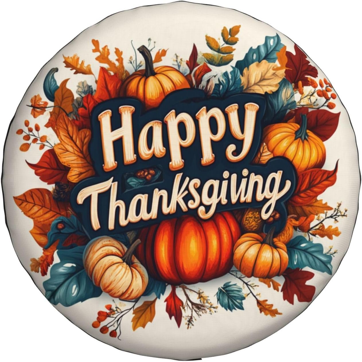 Funny Thanksgiving Spare Tire Cover Happy Thanksgiving Wheel Tire Cover Waterproof Protectors for Trailers Rv SUV Truck Camper Travel Trailer 17 Inch