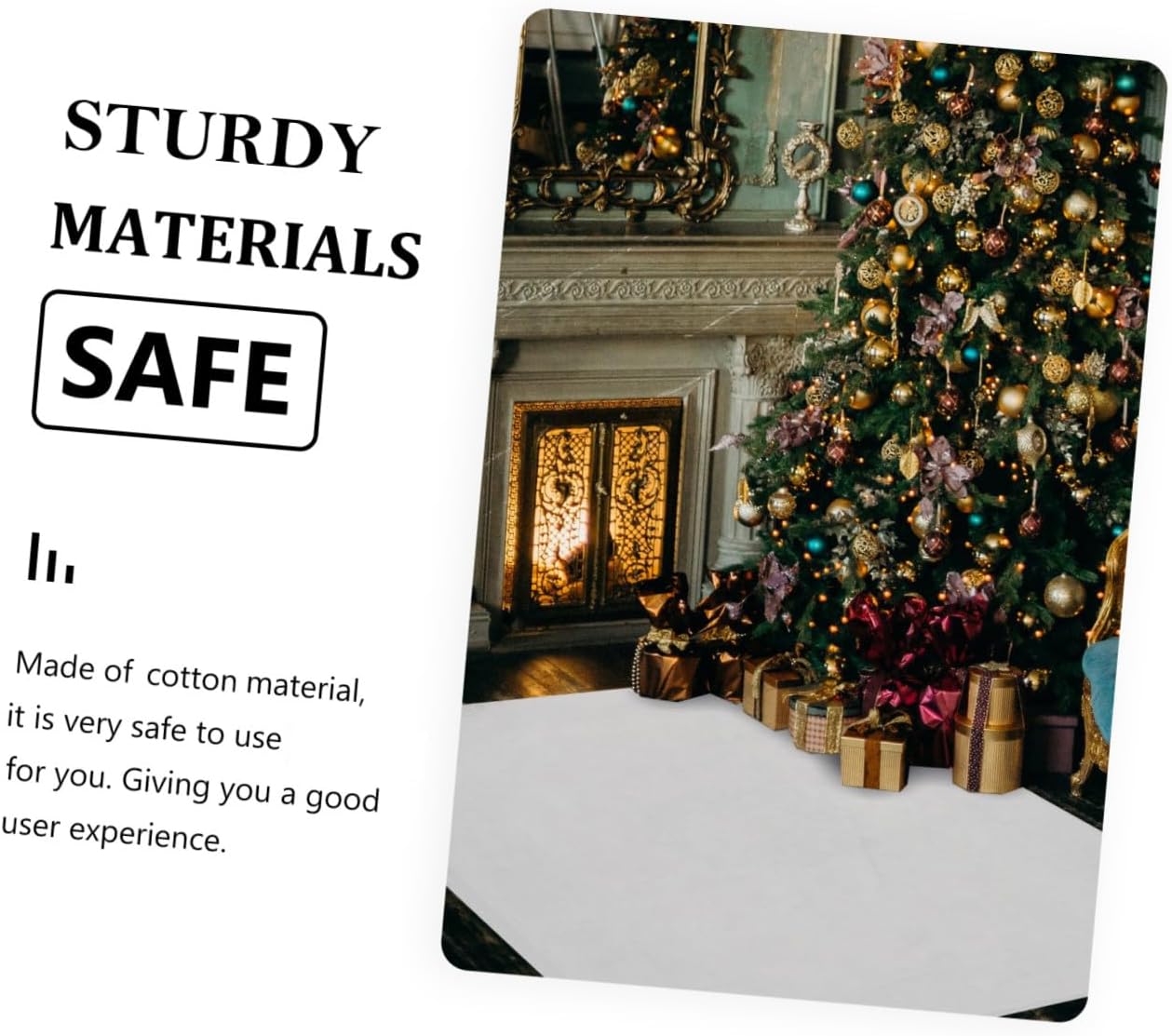 Artificial Snow Blanket 1.5x1m Thick White Cotton Snow Decorative for Christmas Party Scene Props Holiday Seasonal Décor