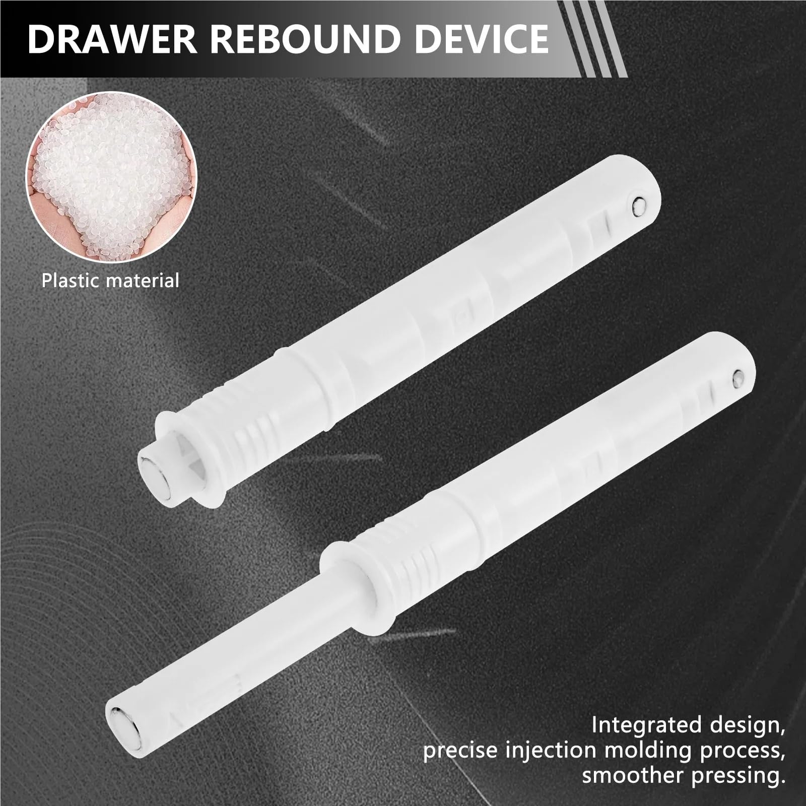 12 Stück Push-to-Open-Türriegel, verstellbarer magnetischer Push-Riegel, versteckte Tür-Touch-Riegel und Fang-Push-Release-Schubladenzug FüR TüRsch(Black)