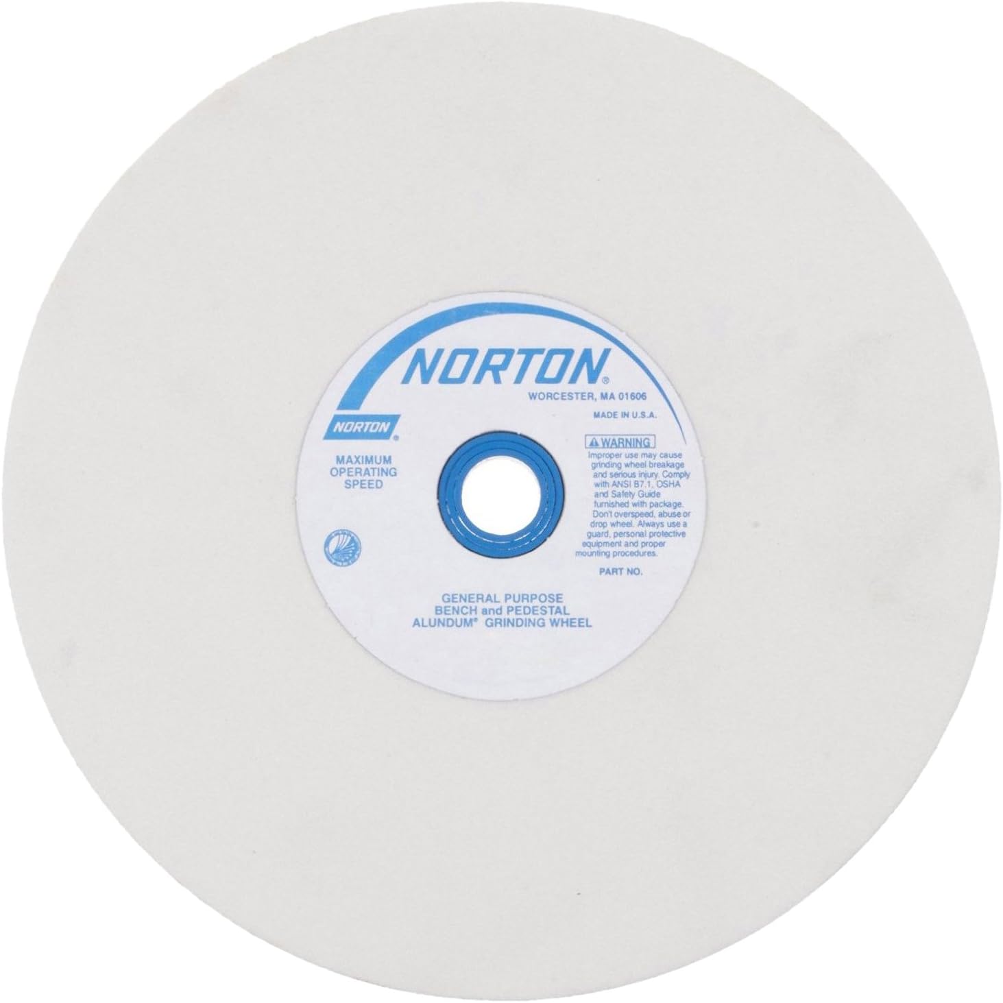 Norton プレミアムホワイトベンチ&ペデスタル研磨ホイール タイプ01 ストレート 酸化アルミニウム 1インチ アーバー 直径6インチ x 厚さ3/4インチ グリット極細 150 (1パック)