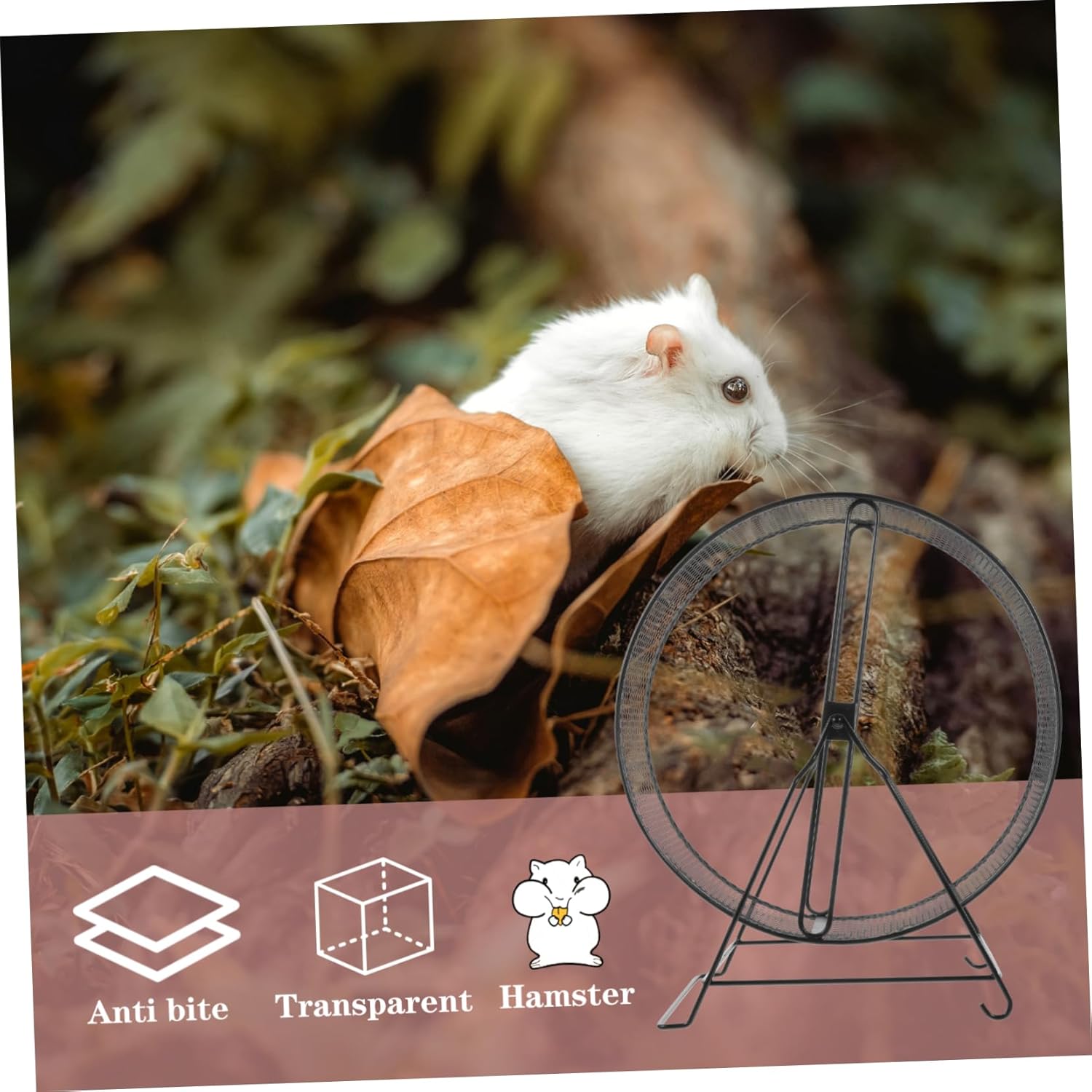 VICASKY Hamster Exercise Wheel Silent Running Wheel with Bracket for Squirrels Hedgehogs and Pets Durable Design for Fun and Healthy Playtime