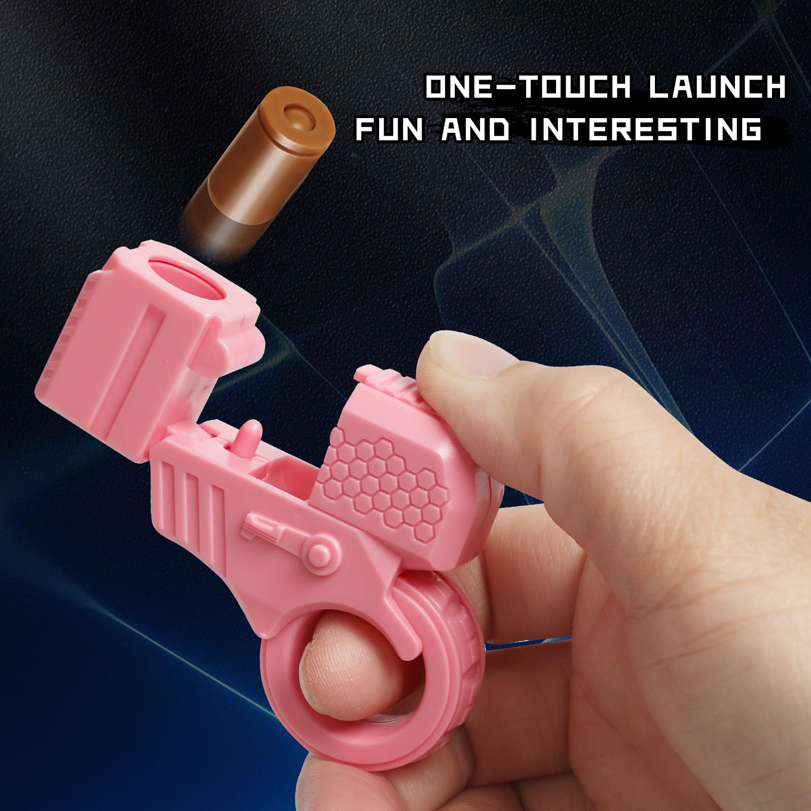 Ring Spinning Toy Launcher Model, Fidgety Adult Toys,Small Charms, Decompression EDC Launcher Model Ring,6 pcs