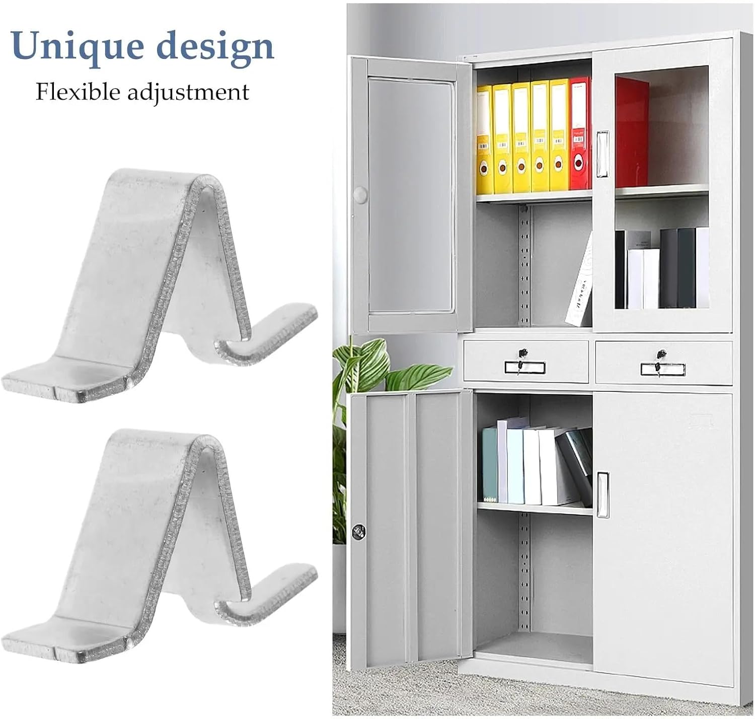 Shelf Clips 50Pcs Metal Shelving Clips for File Cabinet Accessories Heavy Duty Metal Cabinet Shelf Clips Shelves Supports Display