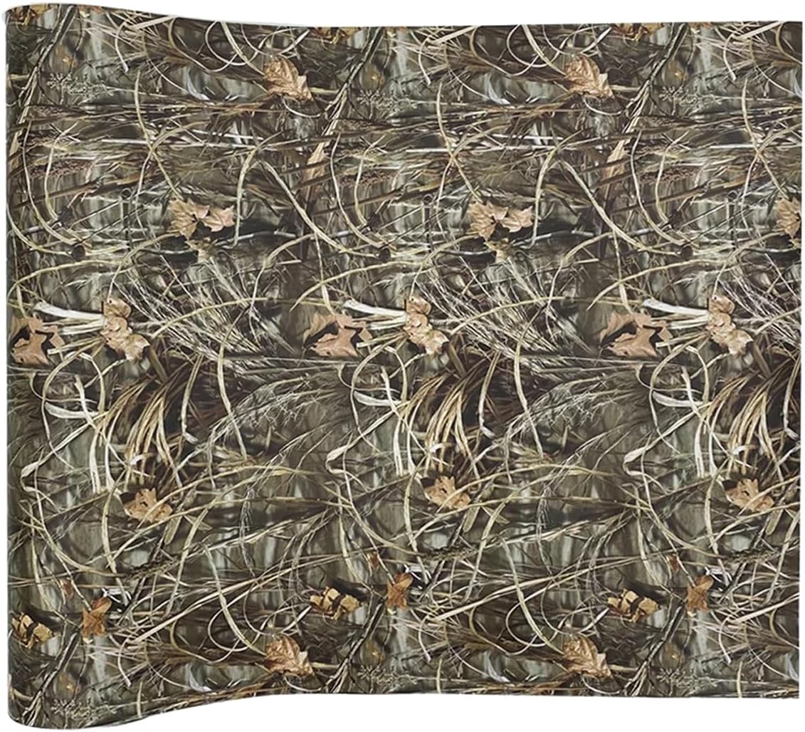 Camouflage Vinyl Wraps, 196.85"x19.68" Self-Adhesive Waterproof Air Release Bubble Free Car Sticker Roll for Motorcycle Bike Truck Vehicle Laptop Furniture Decoration, Style 2
