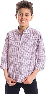 قميص بأكمام طويلة بنمط مخطط للأولاد من اندورا