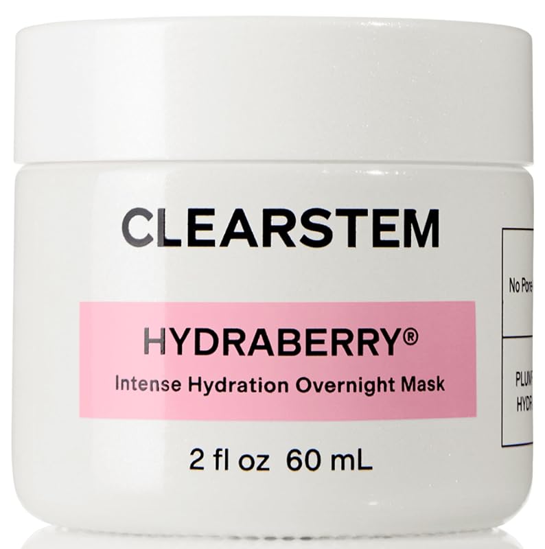 Máscara facial noturna CLEARSTEM HYDRABERRY com ceramidas, flor de arnica e Magnesium PCA