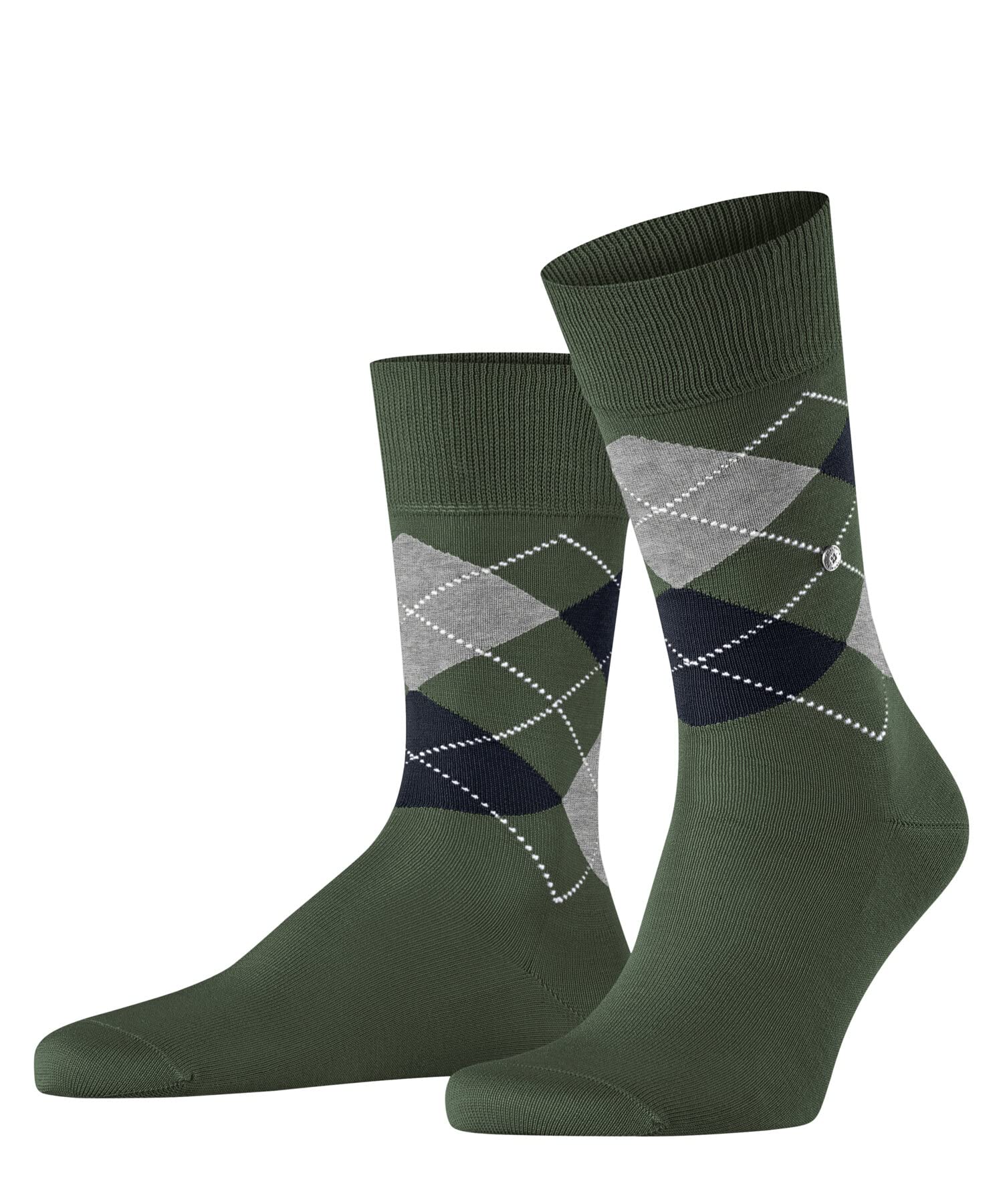 Burlington Manchester Socks Checkered 7982 Green Dark Green size 40-46