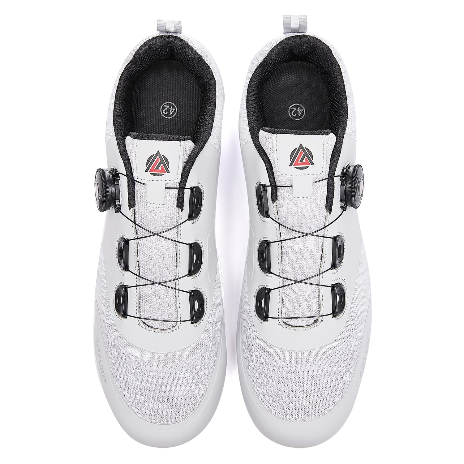Zapatos de Ciclismo para Hombre y Mujer, Bicicleta de Carretera MTB Compatibles con SPD SPD-SL Delta Pedal Look, Transpirables para Peloton