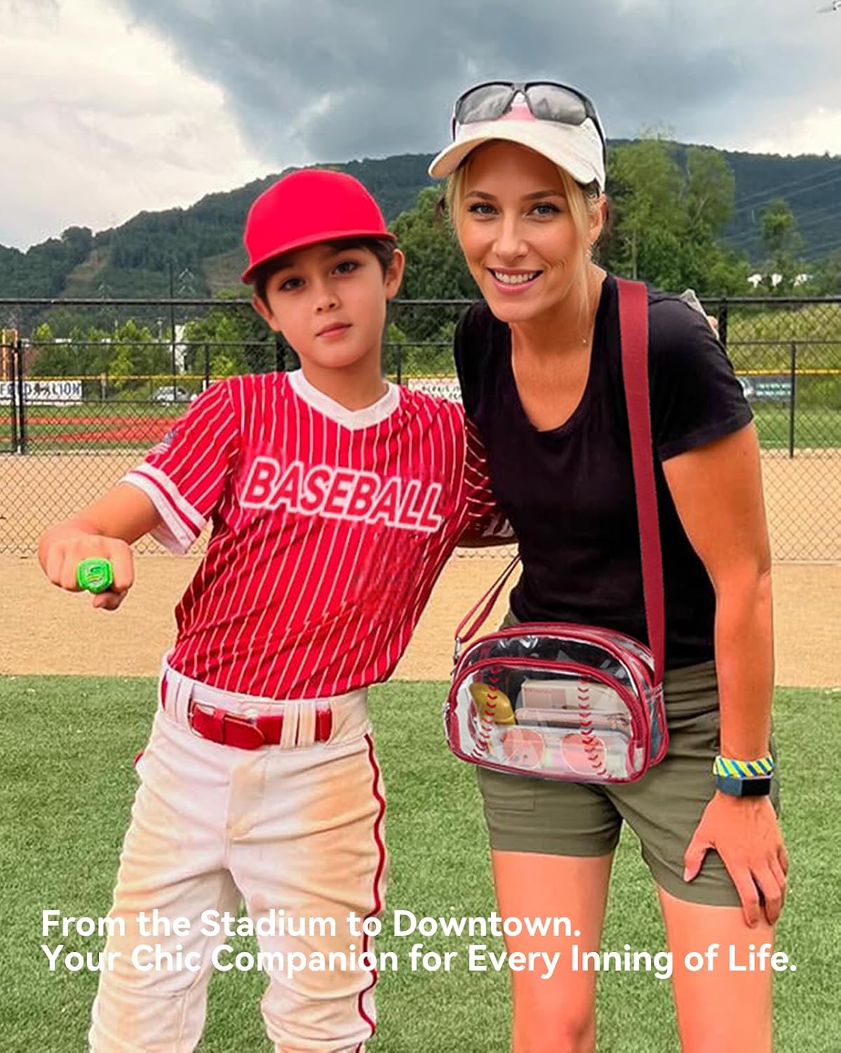 BOSTANTEN Clear Bag for Women Stadium Approved Clear Bags Small Crossbody Purse Trendy for Concerts Sports Events - Image 2