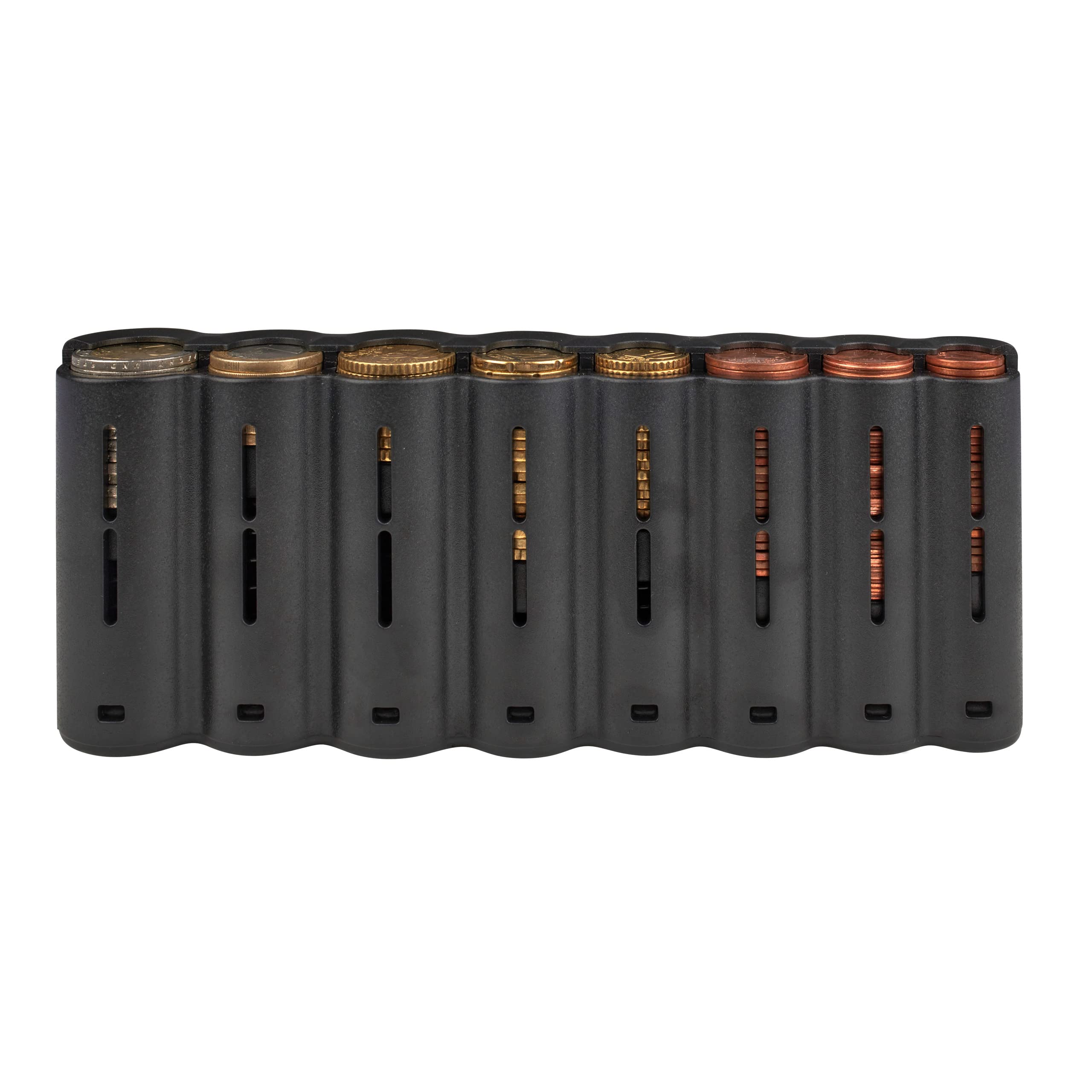 Cartera de camarero Fixgut con dispensador de monedas y correa de transporte, negro textil