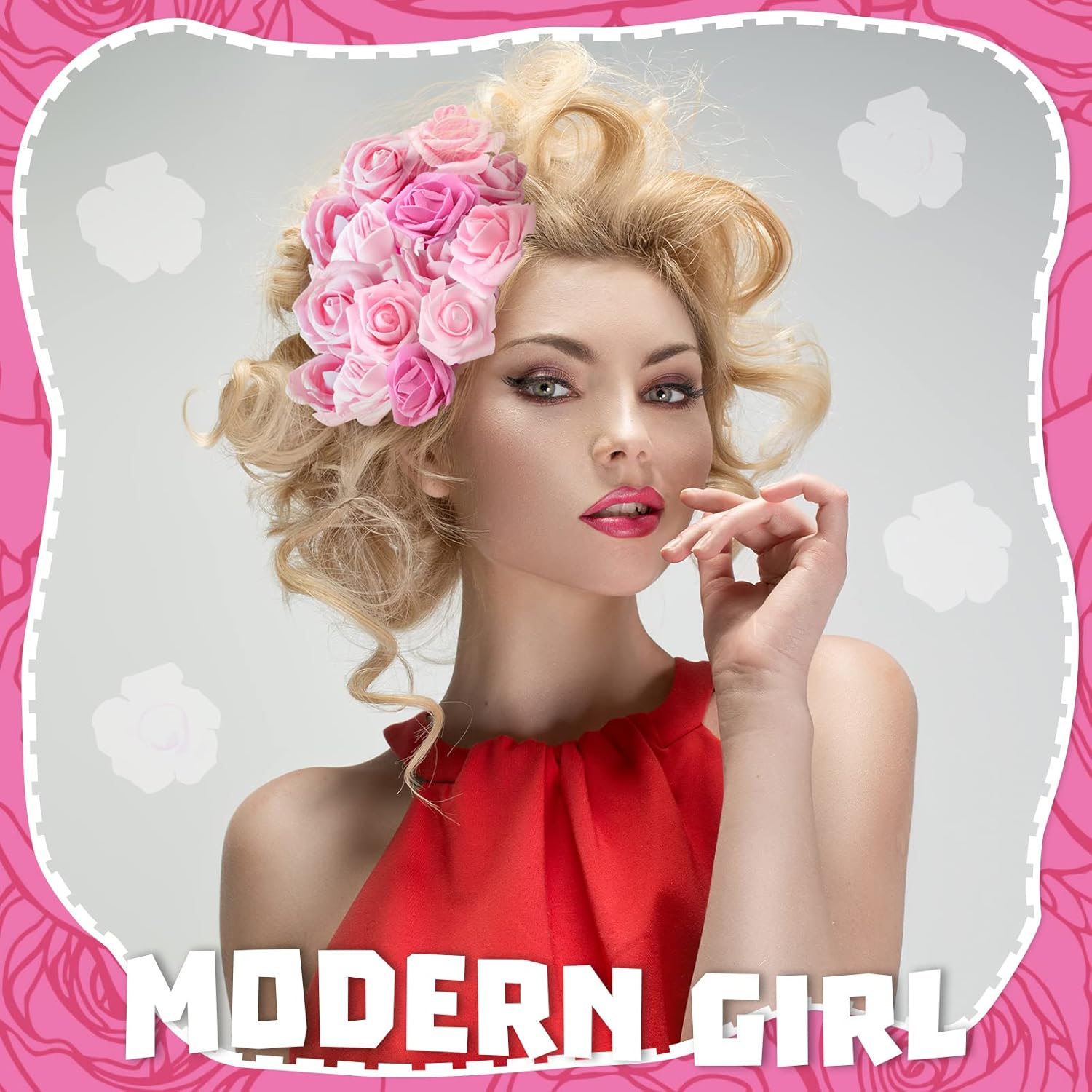 Geosar 200 Pcs Artificial Rose Flower Heads Bulk Fake Foam Roses Mini Faux Flower for Bridal Shower Wedding Flower Arrangements Centerpiece DIY(1.77 Inch,Pink Series) - Image 4