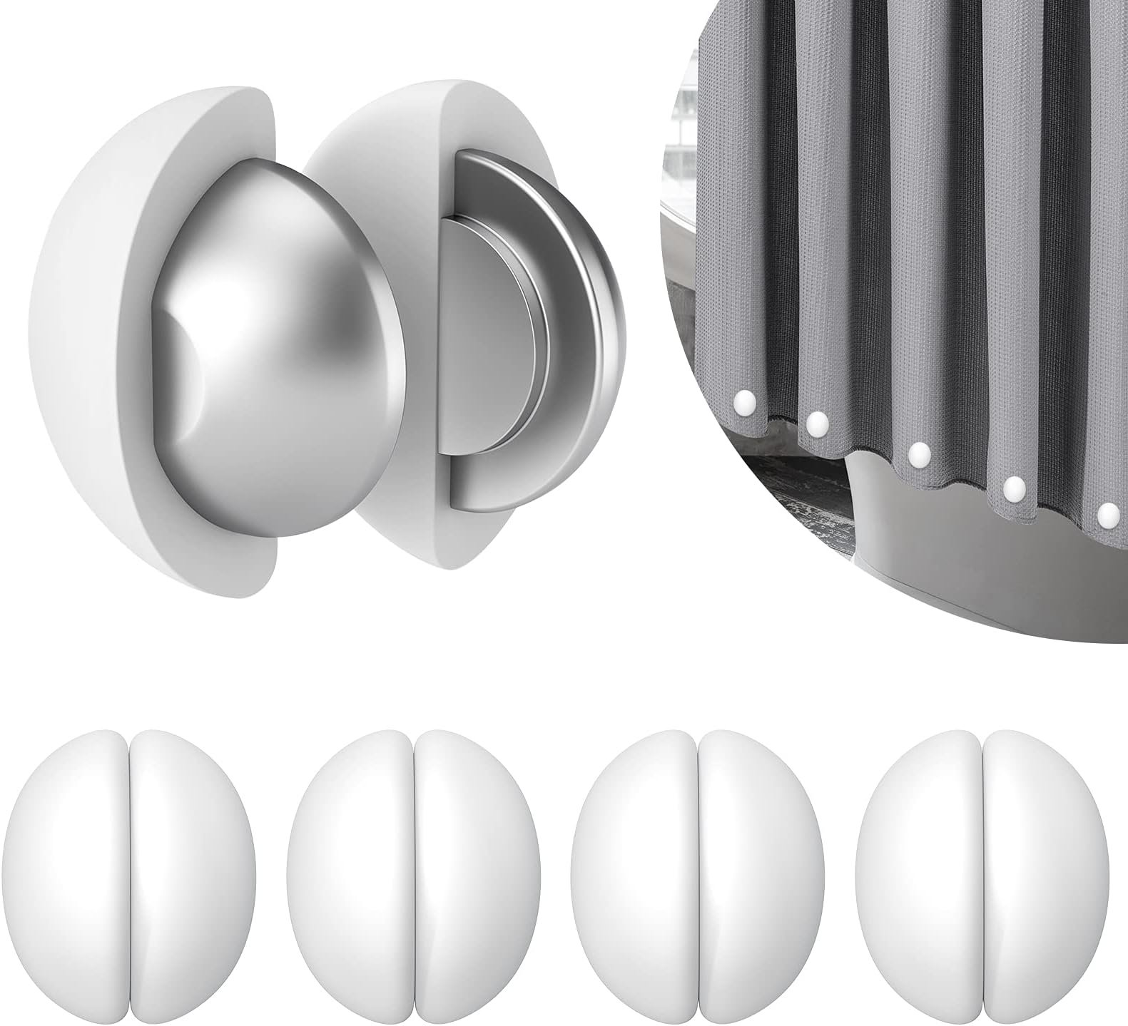 Lestage Rideau Lot De 10 Poids Magnétiques Pour Rideau De Douche, Poids De Rideau En Plomb Pour Rideaux