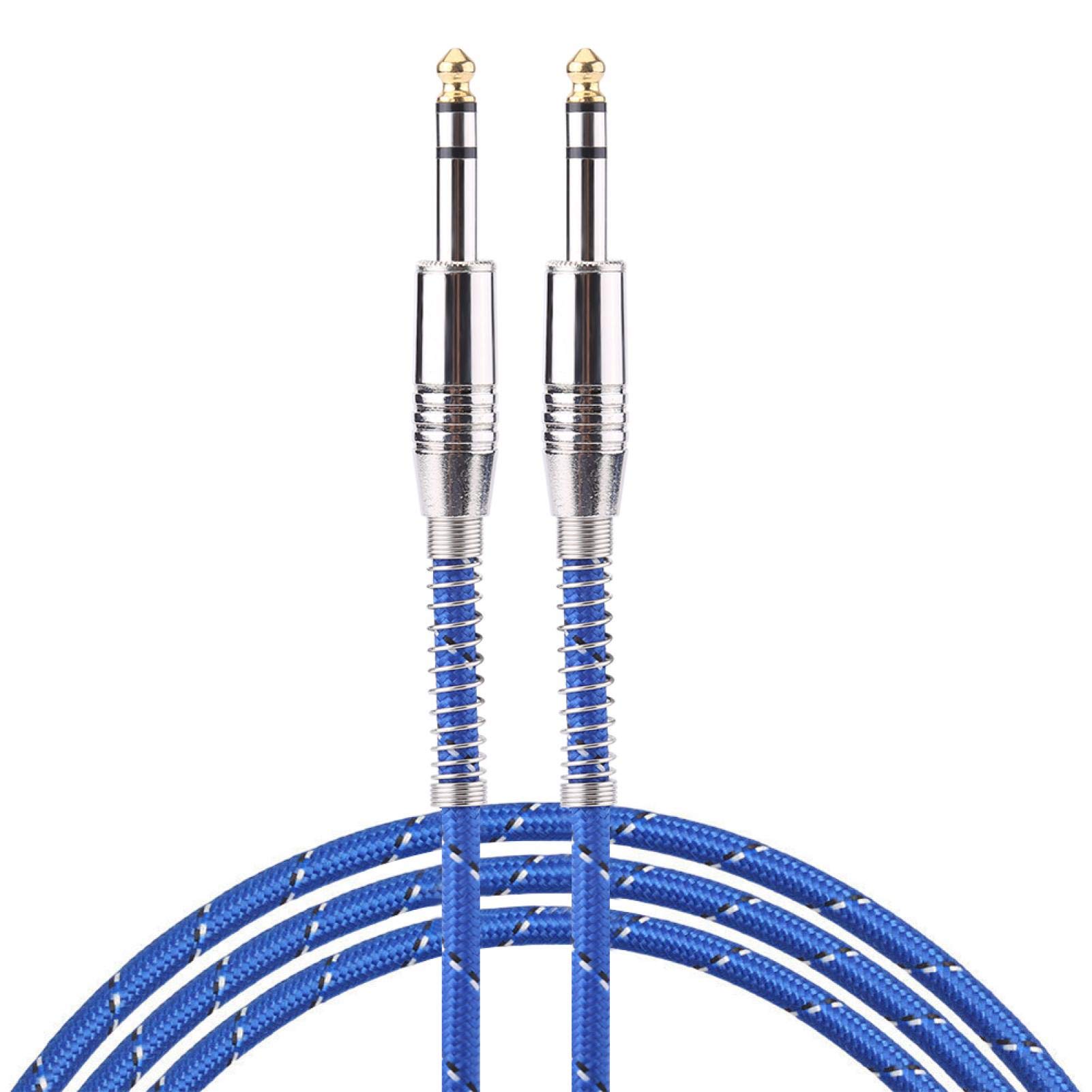 Socobeta Câble stéréo mâle à mâle 6.35mm câble Audio stéréo mâle à mâle pour Guitare électrique mélangeur stéréo(20M)