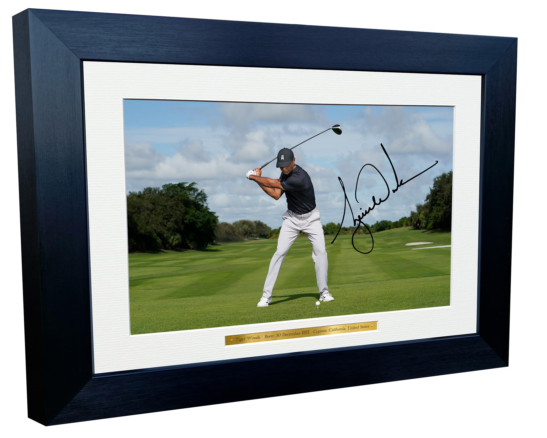 Kitbags & Lockers Tiger Woods US Open PGA Tour Champion Masters Golf Autographed Signed 12x8 A4 Photo Photograph Picture Frame Poster Gift Triple Swinging