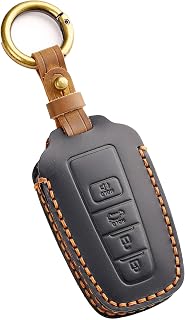 Vintage 4-Button Key Fob Cover Case for Toyota, Black