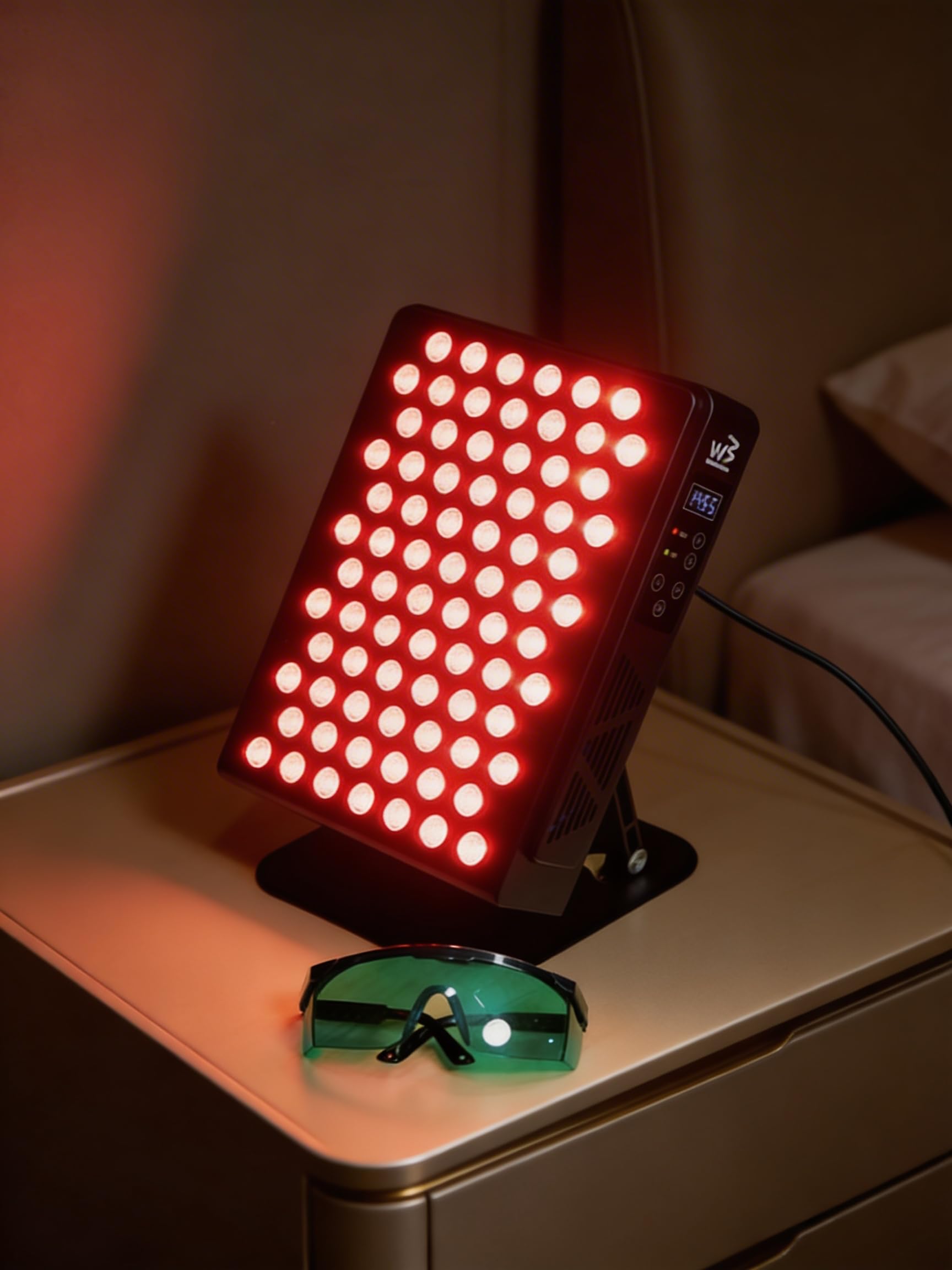 WELLBEINN Redinn Panel de Luz Roja e Infrarroja 660nm + 850nm | Panel LED para Bienestar y Cuidado Personal | Alta Intensidad | Uso Doméstico | Diseño Compacto