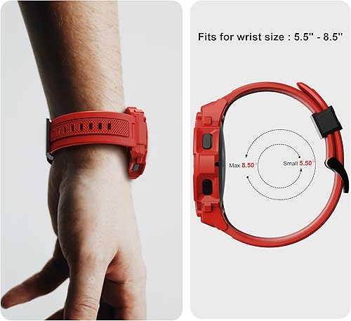 Miniatura 7 de GELISHI Compatible con Galaxy Watch 5, Galaxy Watch 4 Band con funda de 1.57 pulgadas para hombres y mujeres, correa protectora resistente de