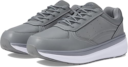 Propét Women's Ultima Leather Orthotic Athletic Shoes Grey 8.5 Medium US