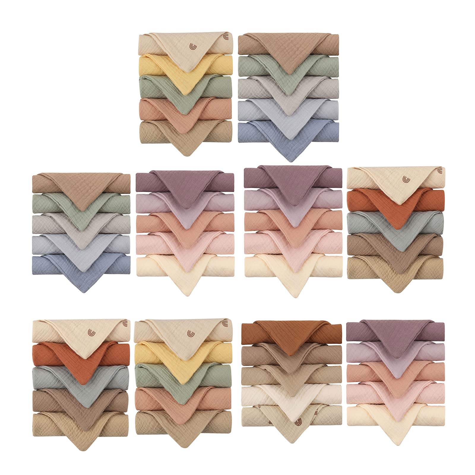 Reyloep Baby Musselin Tücher 10 Pezzi 23 x 23 cm Baumwolle Super Soft
