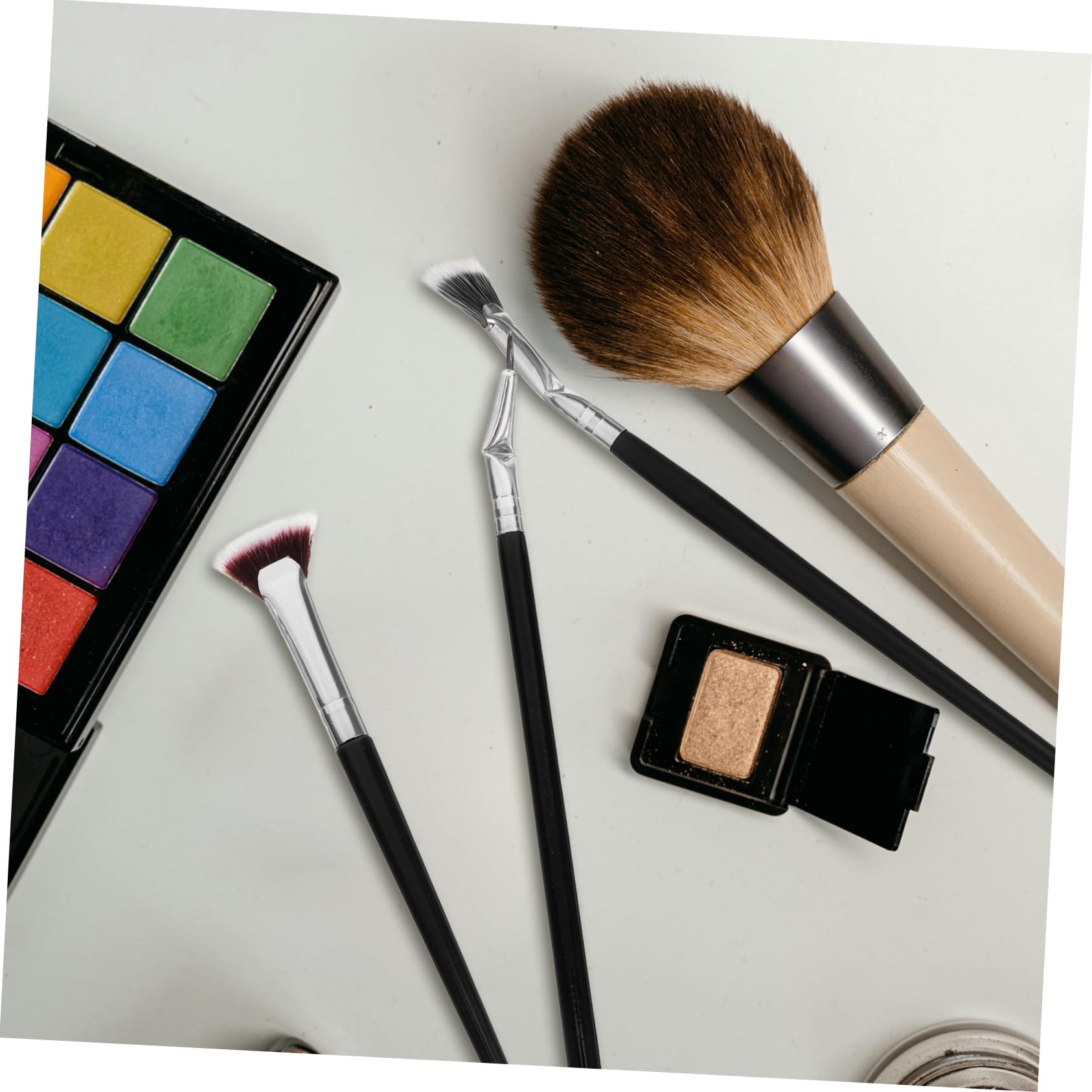 FOMIYES Comfortable Handle Lash Set Eyebrow Mascara Folding Angle Scallop Brush