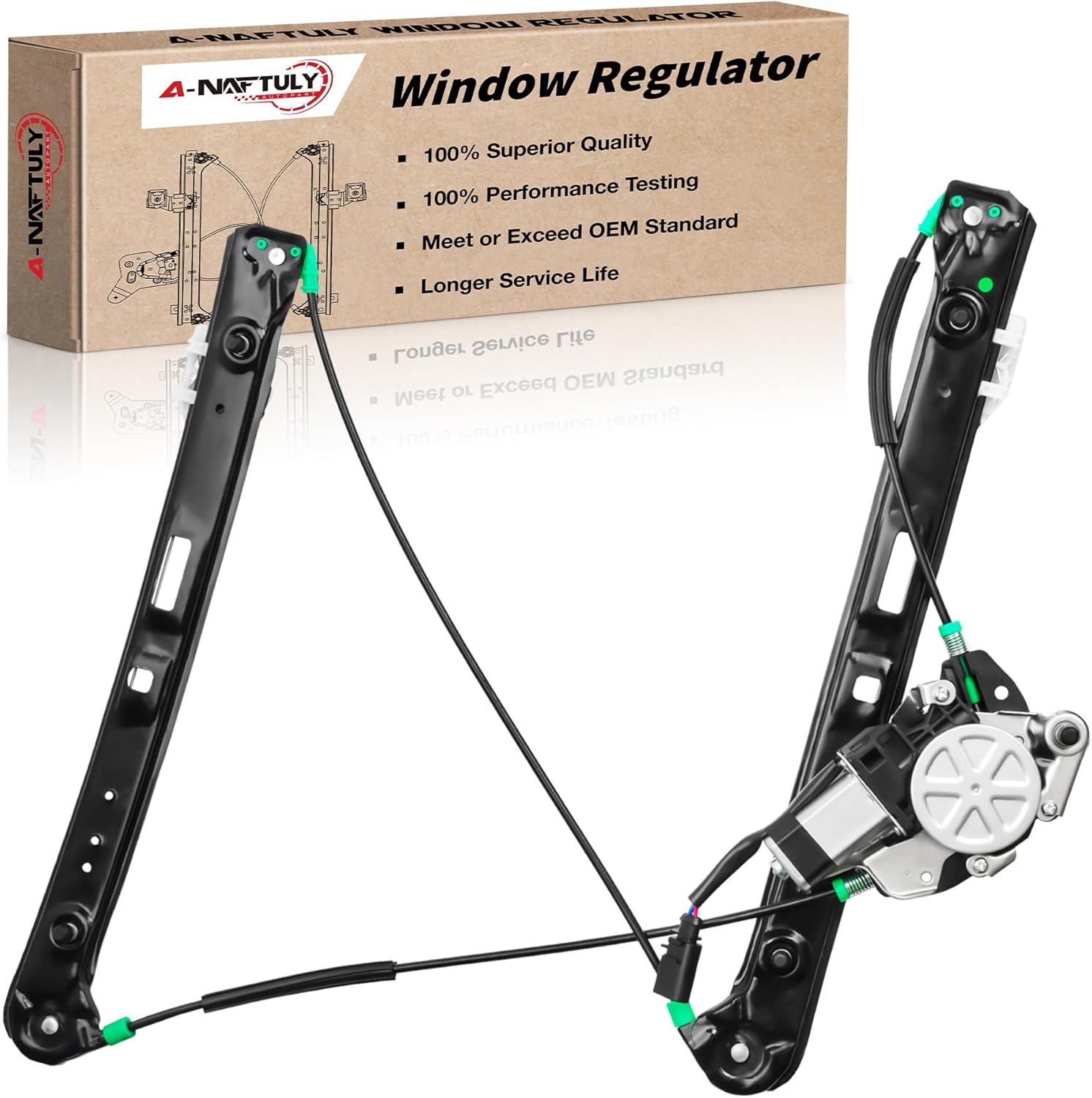 741-485 Power Window Regulator with Motor Front Passenger Side Compatible with BMW E46 325i 328i 330i 323i 325xi 330xi Sedan Wagon 1999 2000 2001 2002 2003 2004 2005 Replaces 51337020660