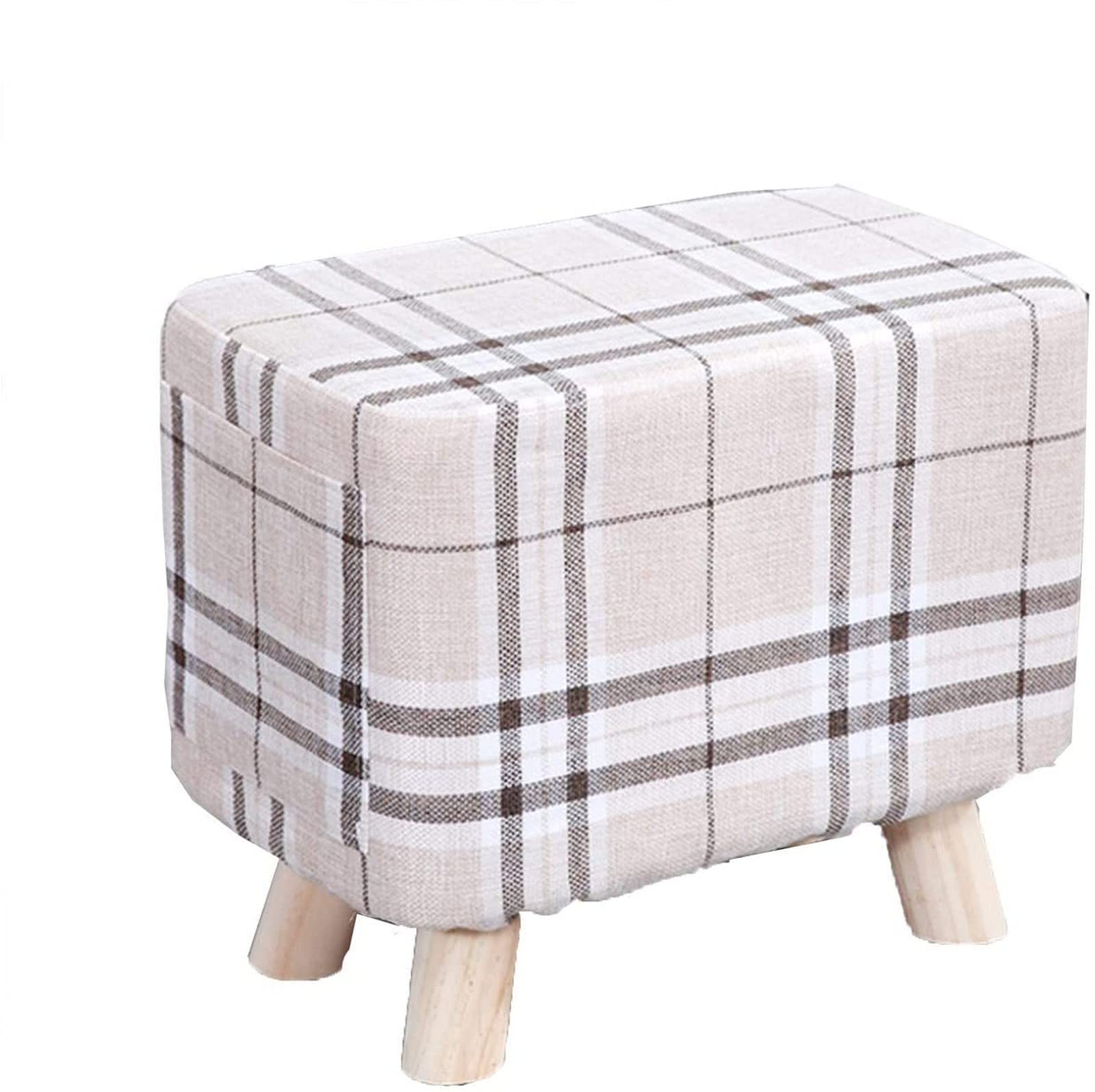 Repose-pieds amovible et lavable, petit tabouret rectangulaire pour salon