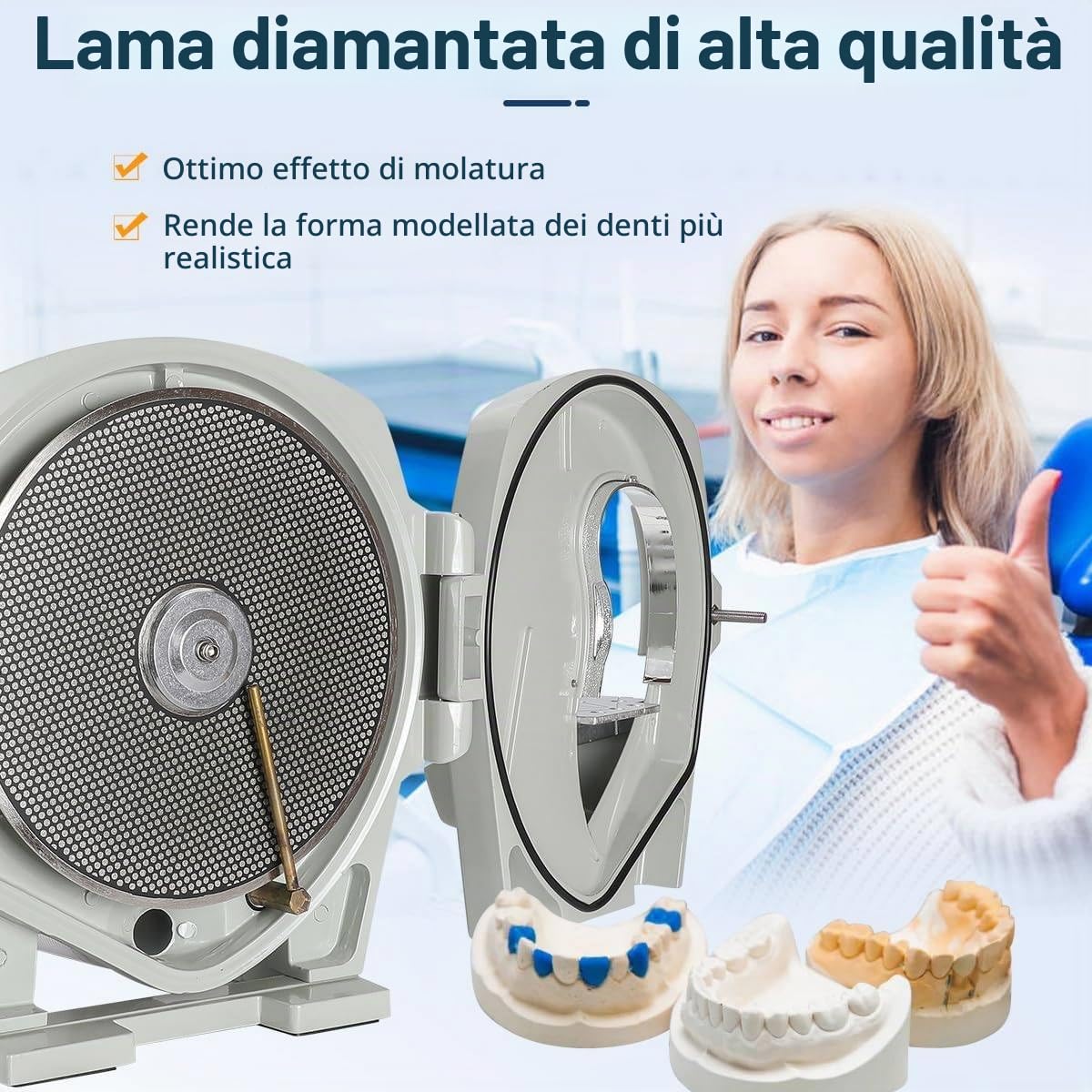 Squadramodelli Dentale ad Umido, Squadramodelli Jt-19 con Attrezzatura da Laboratorio con Ruota a Disco Diamantata Abrasiva, Attrezzatura da Laboratorio Odontoiatrico