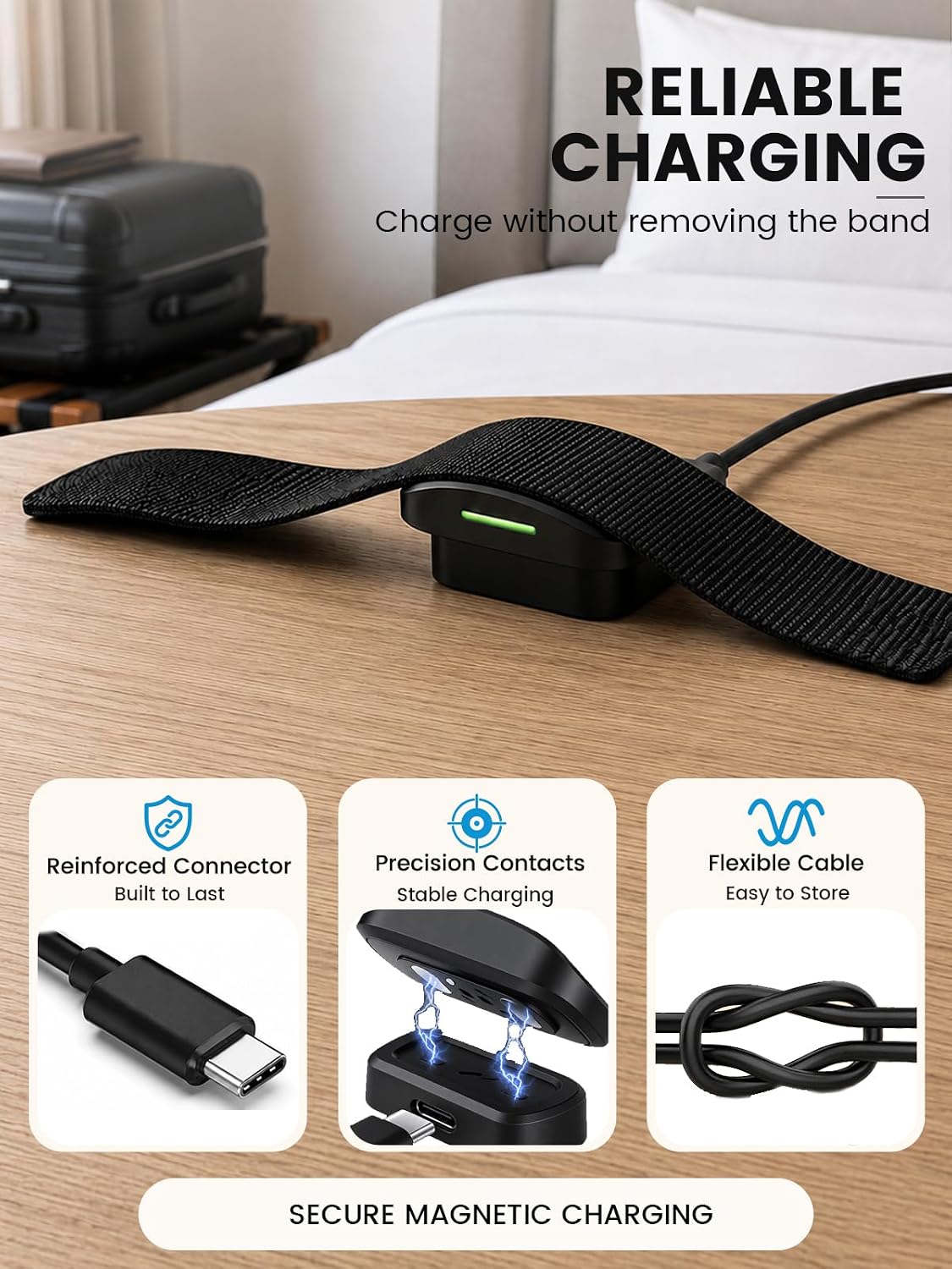 Charger Compatible with Hume Band 2.0, USB-C Replacement Charging Dock image 3